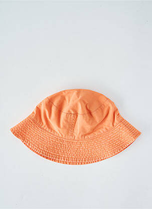 Skrybėlė popelinos audinys, kuris pasižymi lygiu ir tankiu paviršiumi. oranžinė PETIT BATEAU berniukas