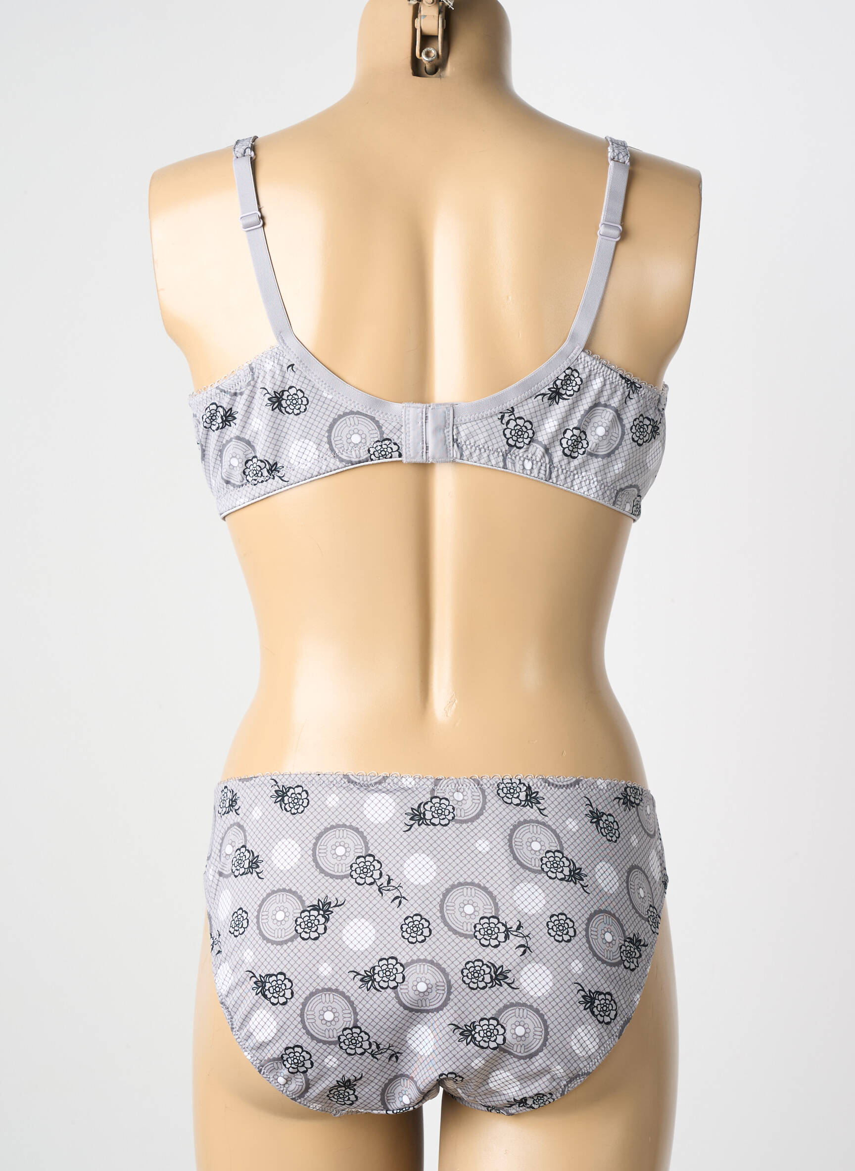 Lingerie rinkinys reguliuojamos elastinės petnešos pilka MANAÏS moteris