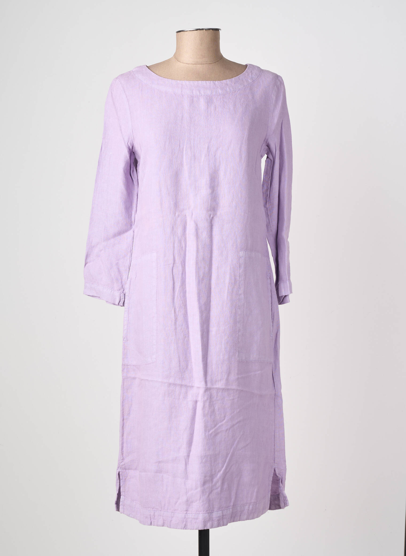 Pusilgių suknelė 3/4 rankovės 3/4 rankovės violetinis COUTURIST moteris