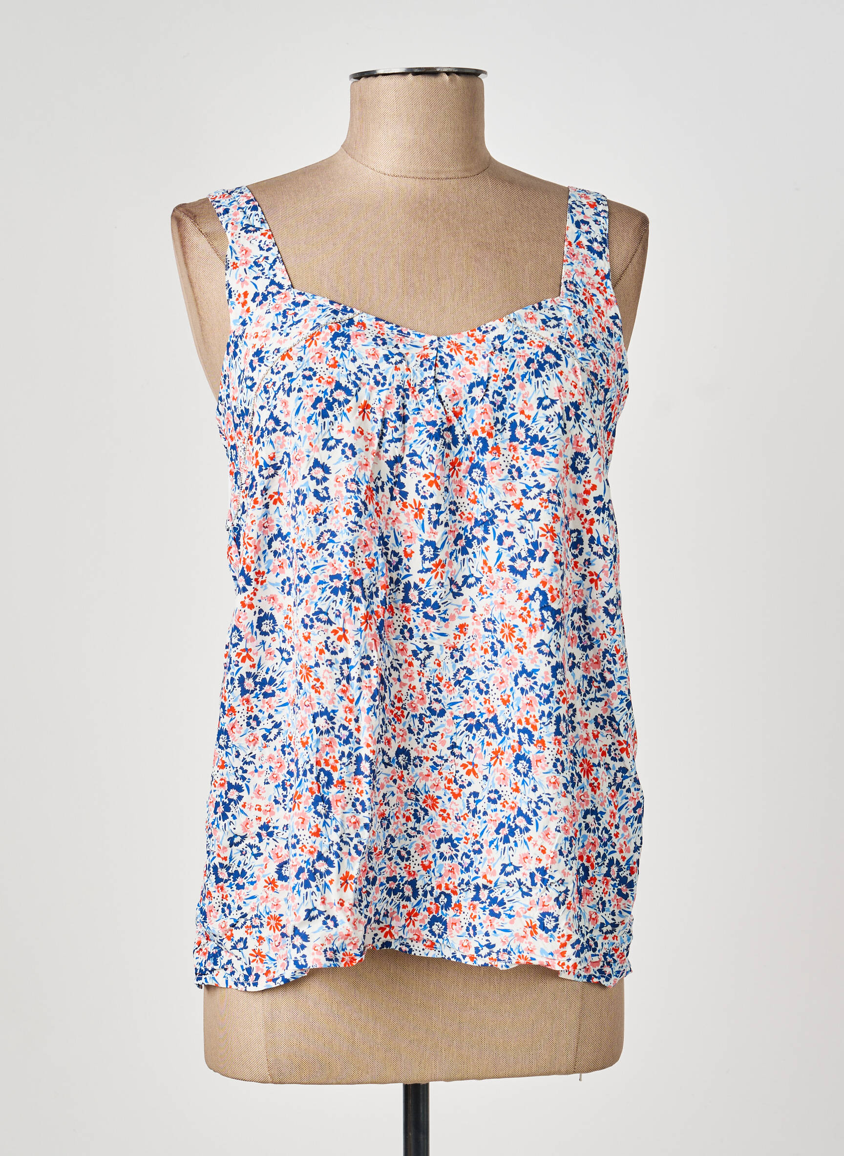 Viršūnė sklandi forma be rankų mėlyna DENIM &DRESS moteris