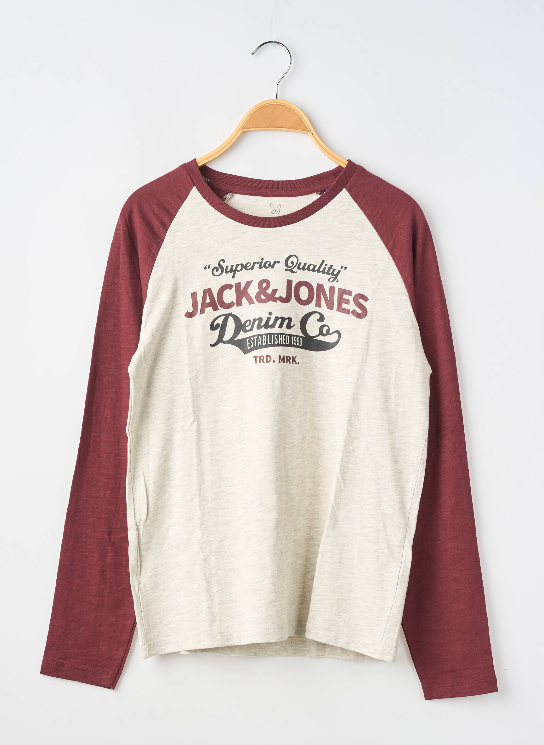 T-marškinys ilgos rankovės ilgos rankovės pilka JACK & JONES berniukas