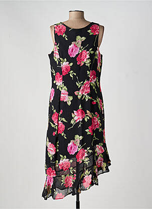 Pusilgių suknelė gėlių raštas be rankų juodas S AND G moteris