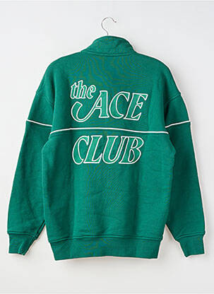 Mikroskopas siuvinėjimas ilgos rankovės žalias THE ACE CLUB vyras