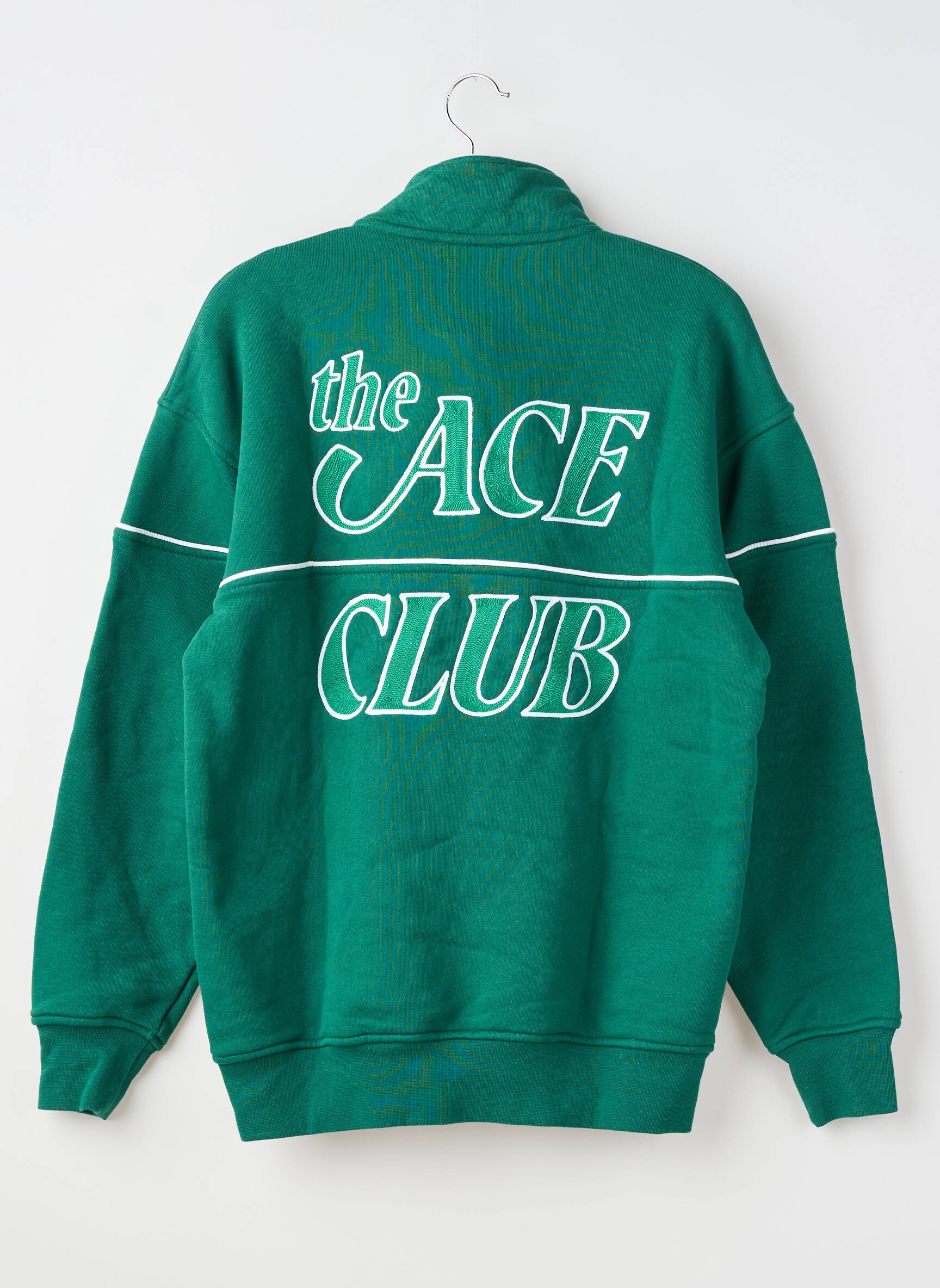 Mikroskopas siuvinėjimas ilgos rankovės žalias THE ACE CLUB vyras
