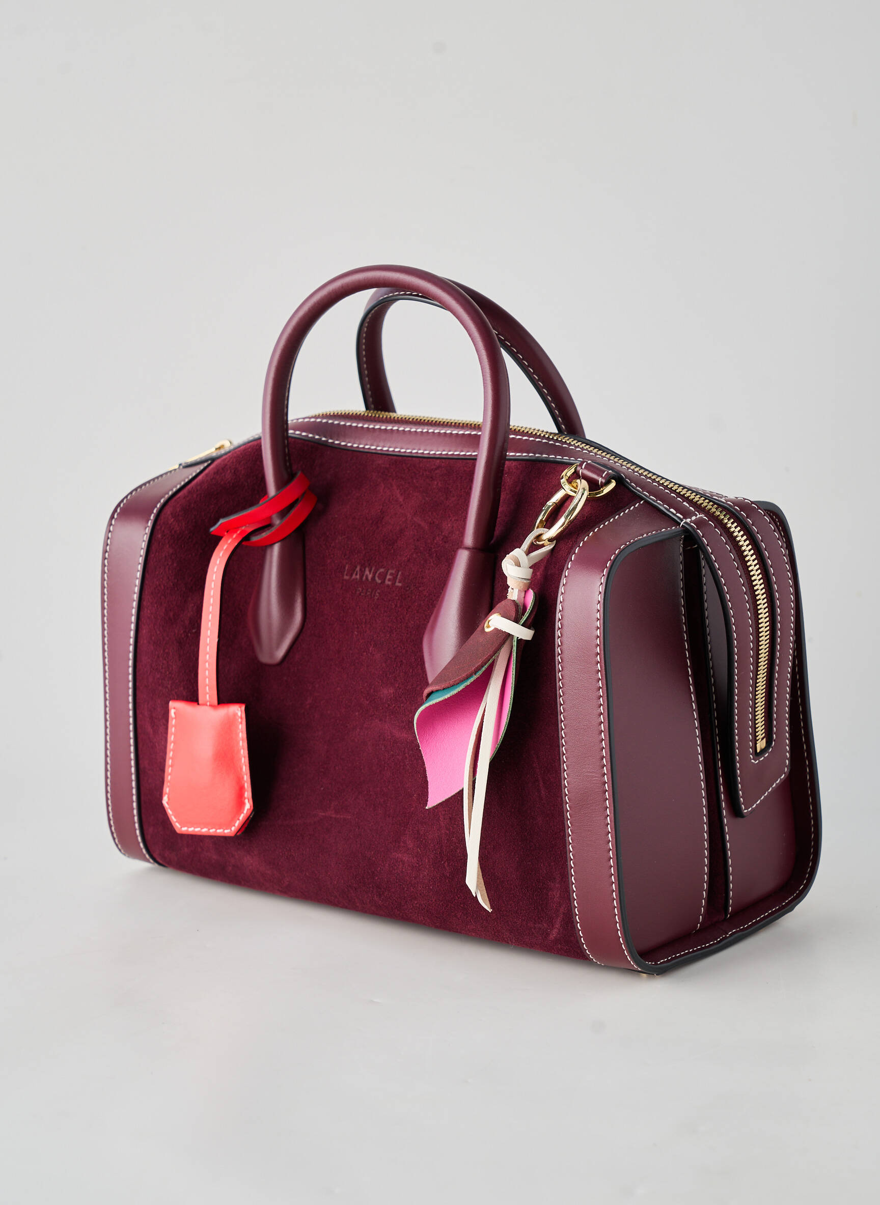 Krepšys daug kišenių stačiakampė forma violetinis LANCEL moteris