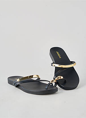 Mule/sabotai lygus medžiaga plokščias kulnas iki 3 cm juodas SODA moteris