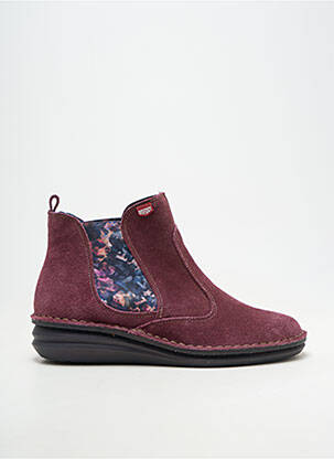 Batai/botai nubuko audinys plokščias kulnas iki 3 cm violetinis ON FOOT moteris