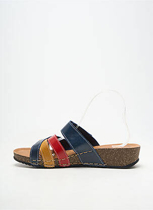 Mule/sabotai lygus medžiaga kulnas nuo 4 iki 6 cm mėlyna FLY FLOT moteris