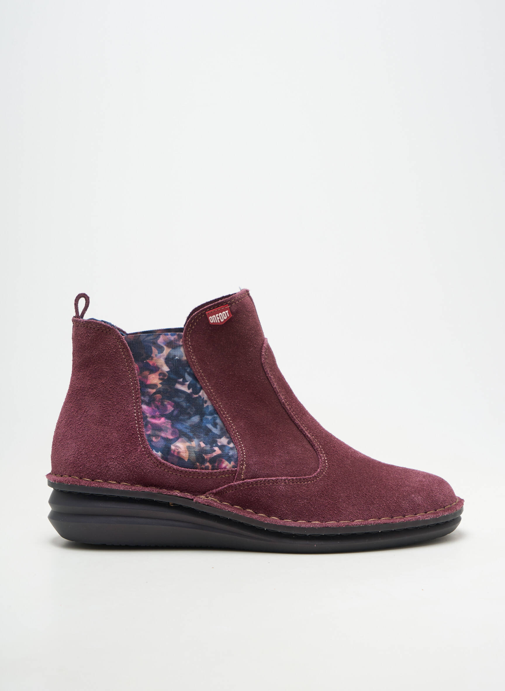 Batai/botai nubuko audinys plokščias kulnas iki 3 cm violetinis ON FOOT moteris