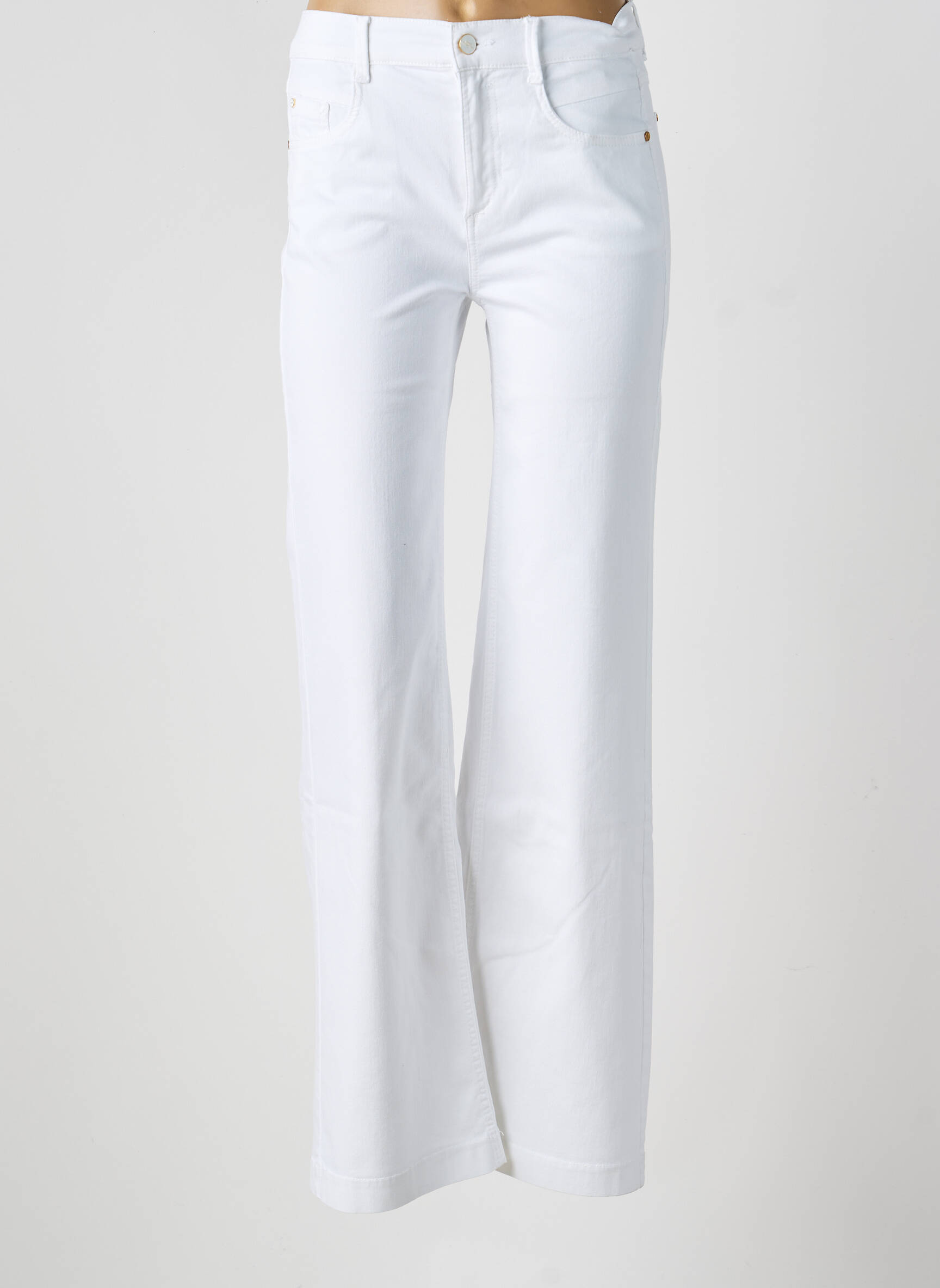 Bootcut džinsai aukšta talija aukšta talija baltas ANNA MONTANA moteris