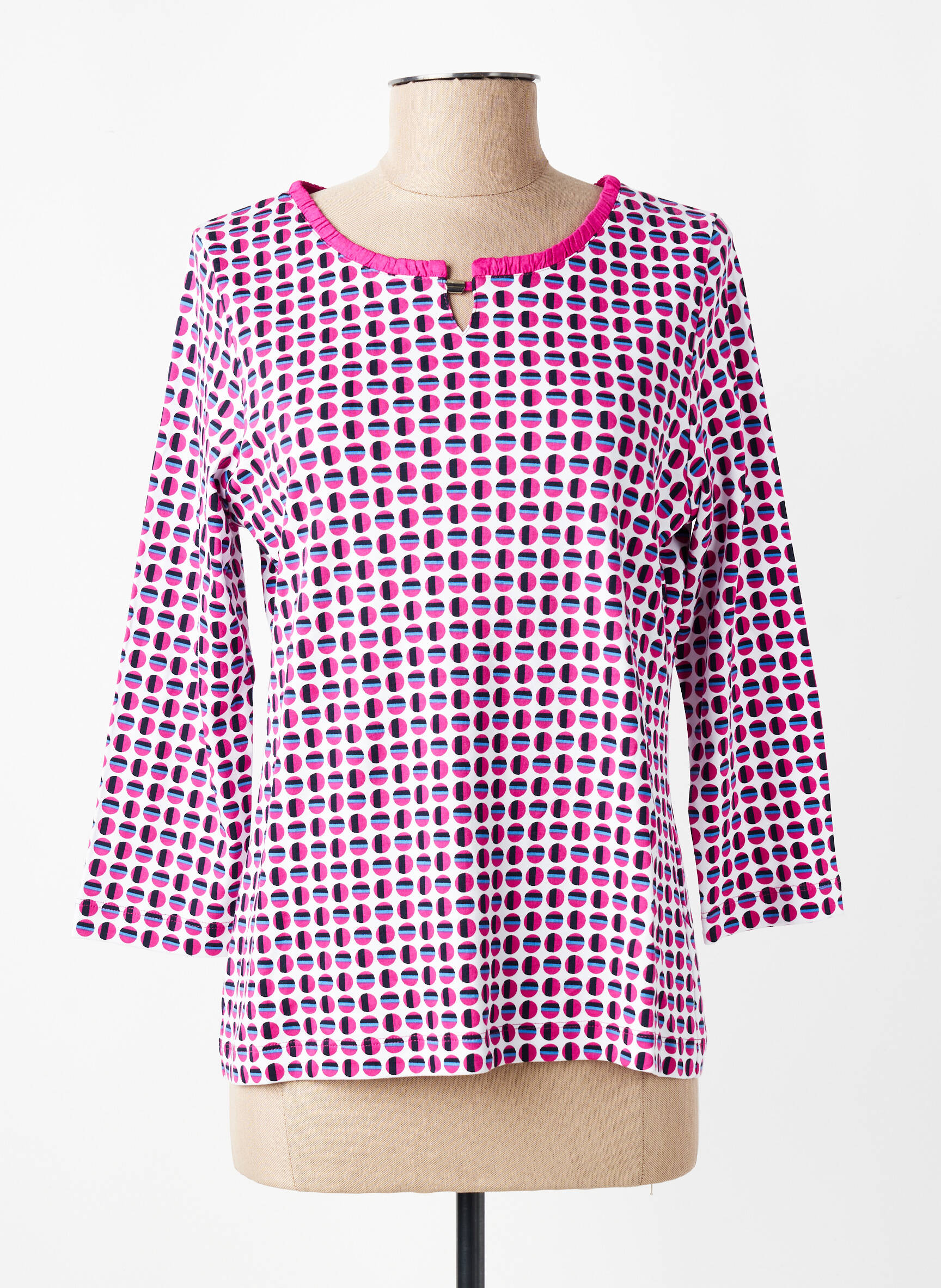 Viršūnė fantazijos raštas 3/4 rankovės violetinis RABE moteris