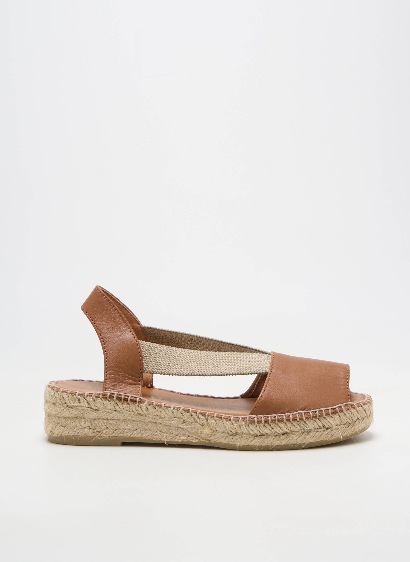 Sandalai/nu pėdos lygus medžiaga kulnas nuo 4 iki 6 cm rudas LA MAISON DE L'ESPADRILLE moteris