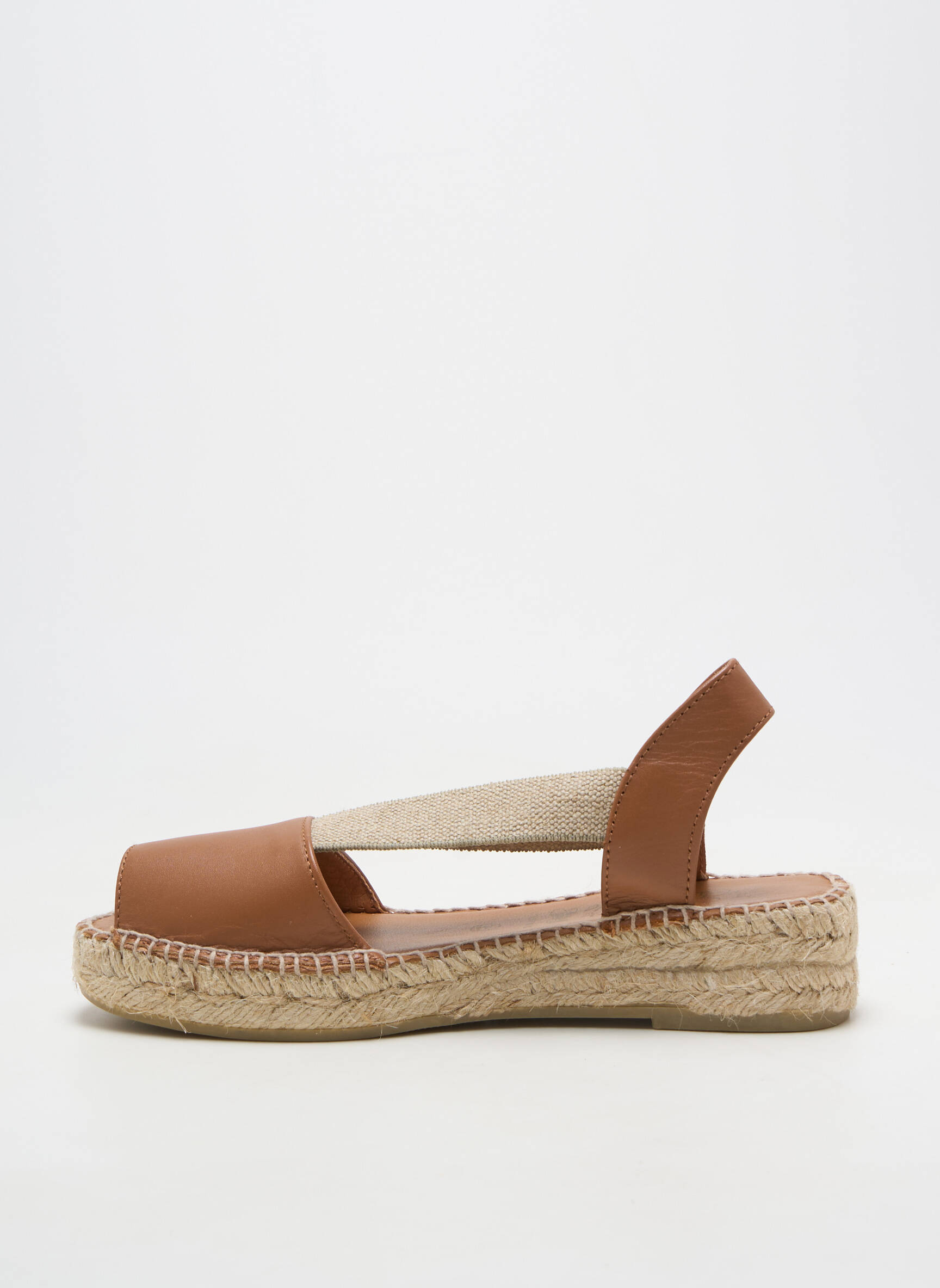 Sandalai/nu pėdos lygus medžiaga kulnas nuo 4 iki 6 cm rudas LA MAISON DE L'ESPADRILLE moteris