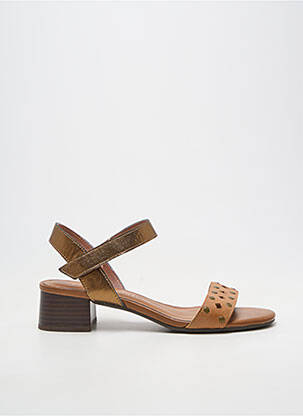 Sandalai/nu pėdos lygus medžiaga kulnas nuo 4 iki 6 cm rudas EMILIE KARSTON moteris
