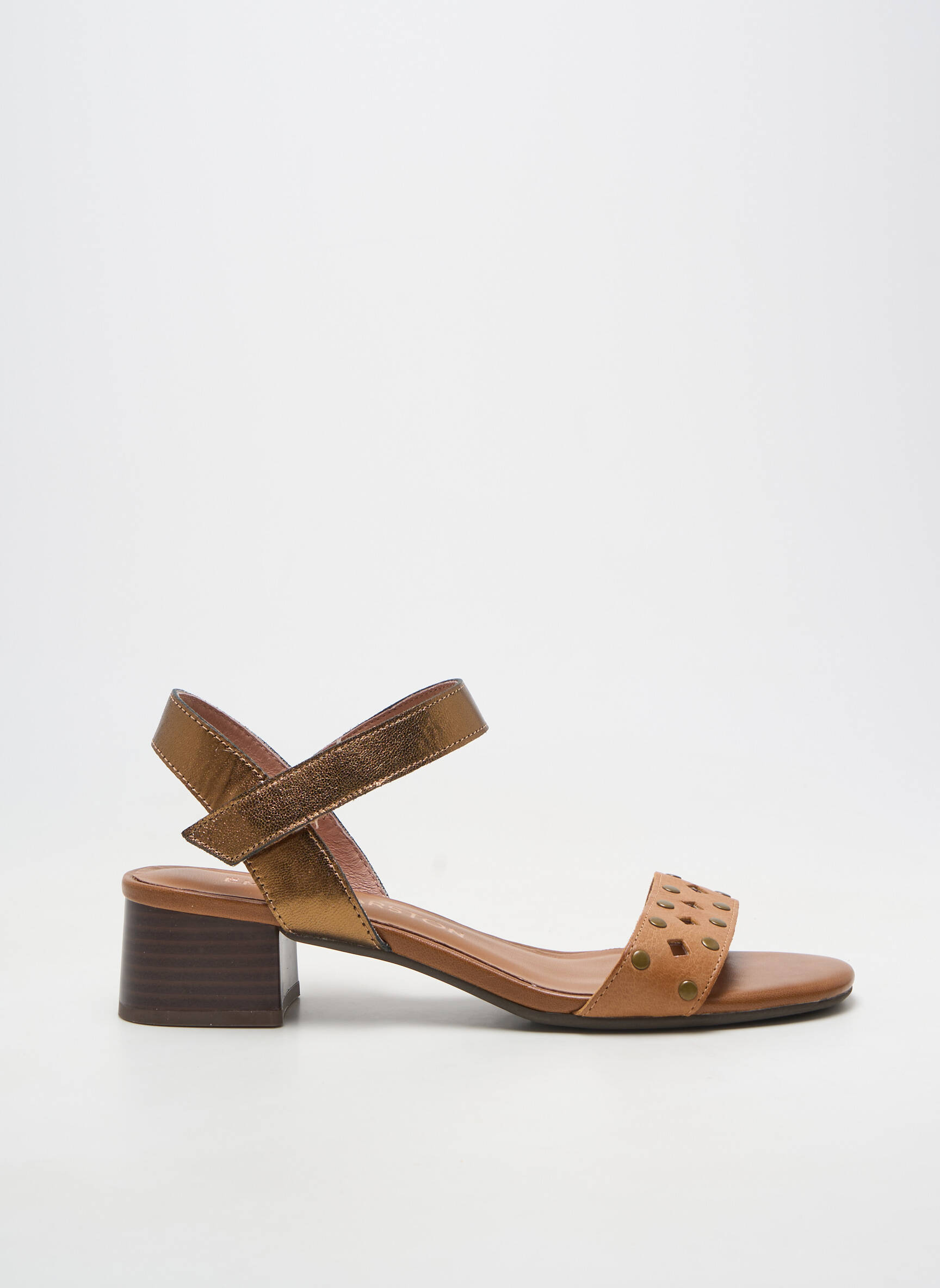 Sandalai/nu pėdos lygus medžiaga kulnas nuo 4 iki 6 cm rudas EMILIE KARSTON moteris