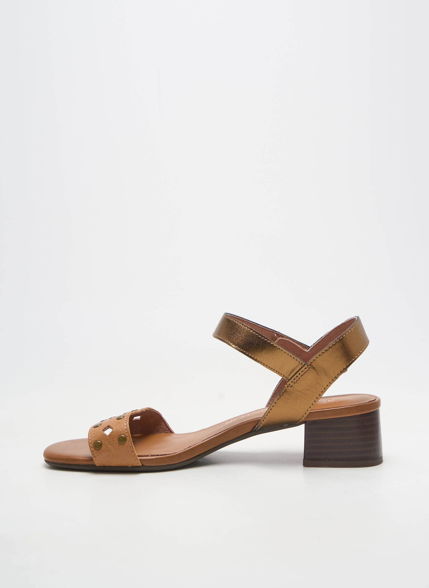 Sandalai/nu pėdos lygus medžiaga kulnas nuo 4 iki 6 cm rudas EMILIE KARSTON moteris