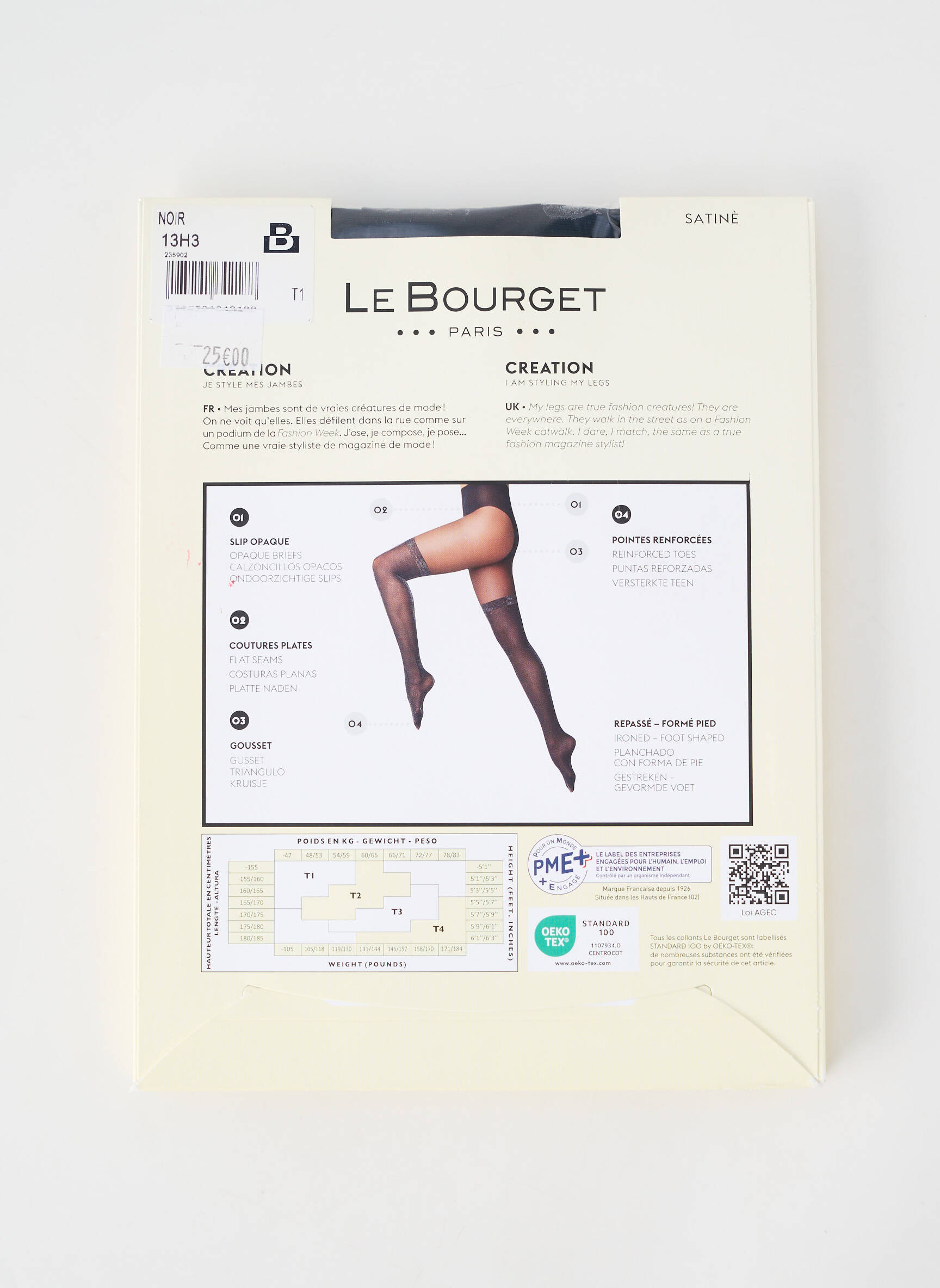 Kojinės tamprumas juodas LE BOURGET moteris