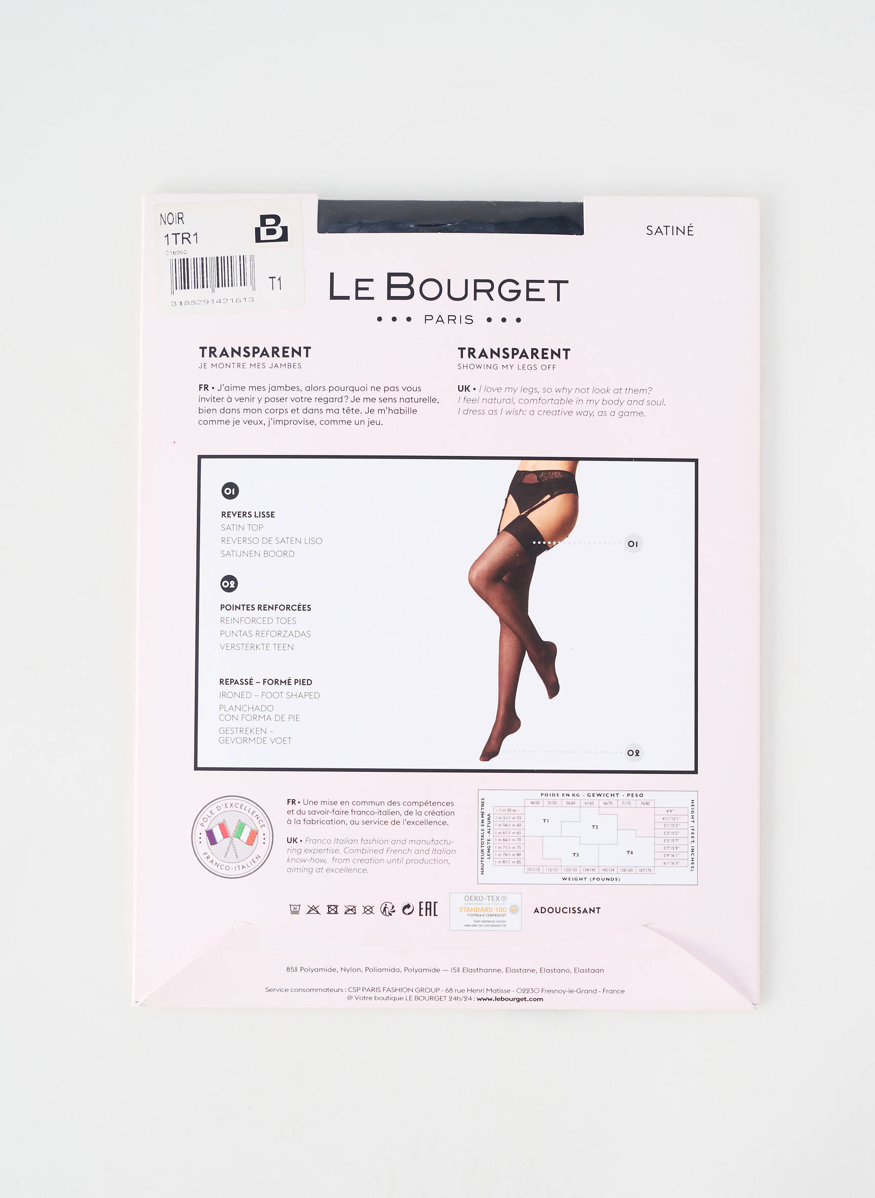 Bas tamprumas juodas LE BOURGET moteris