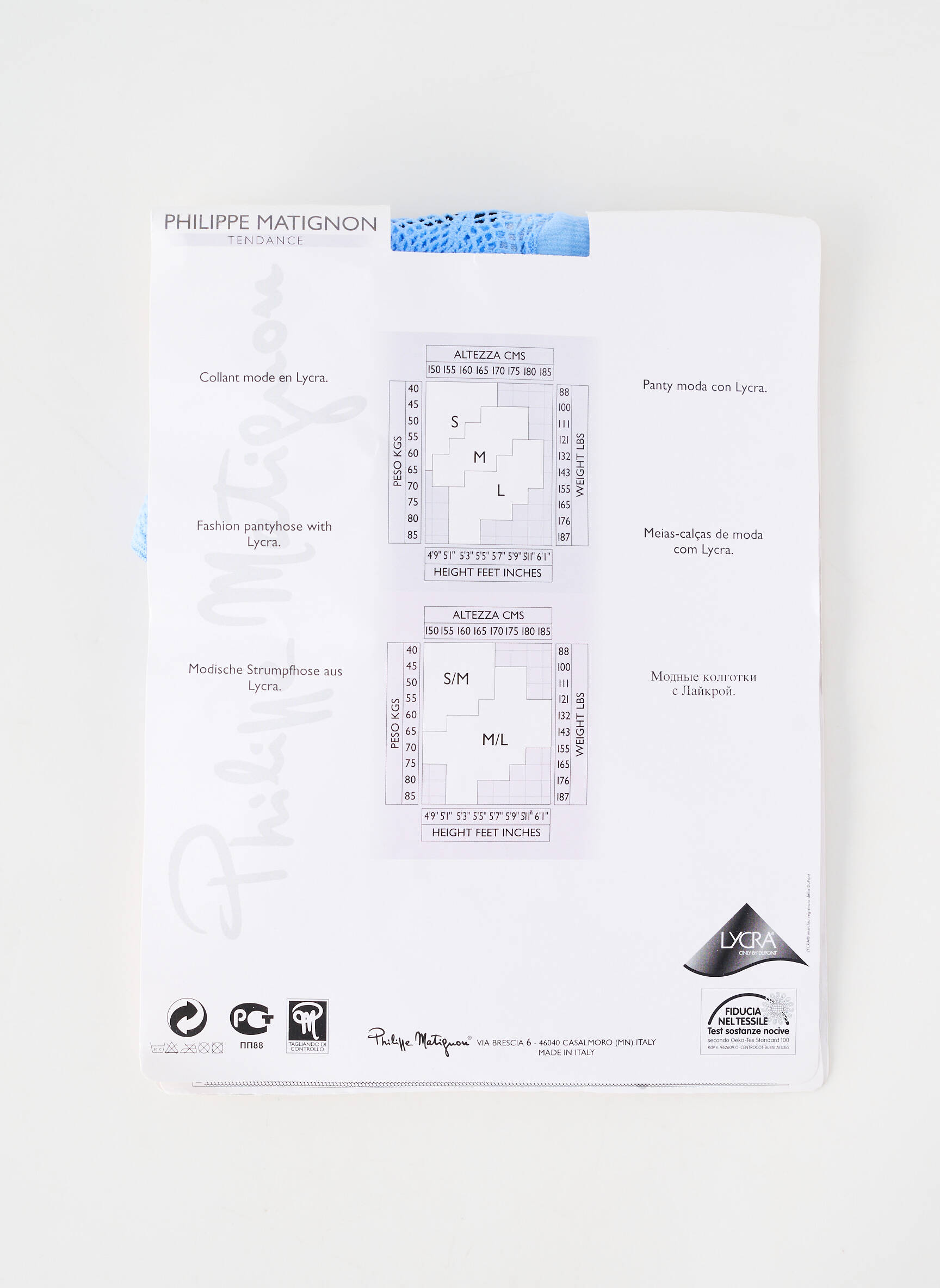 Kojinės tamprumas mėlyna PHILIPPE MATIGNON moteris