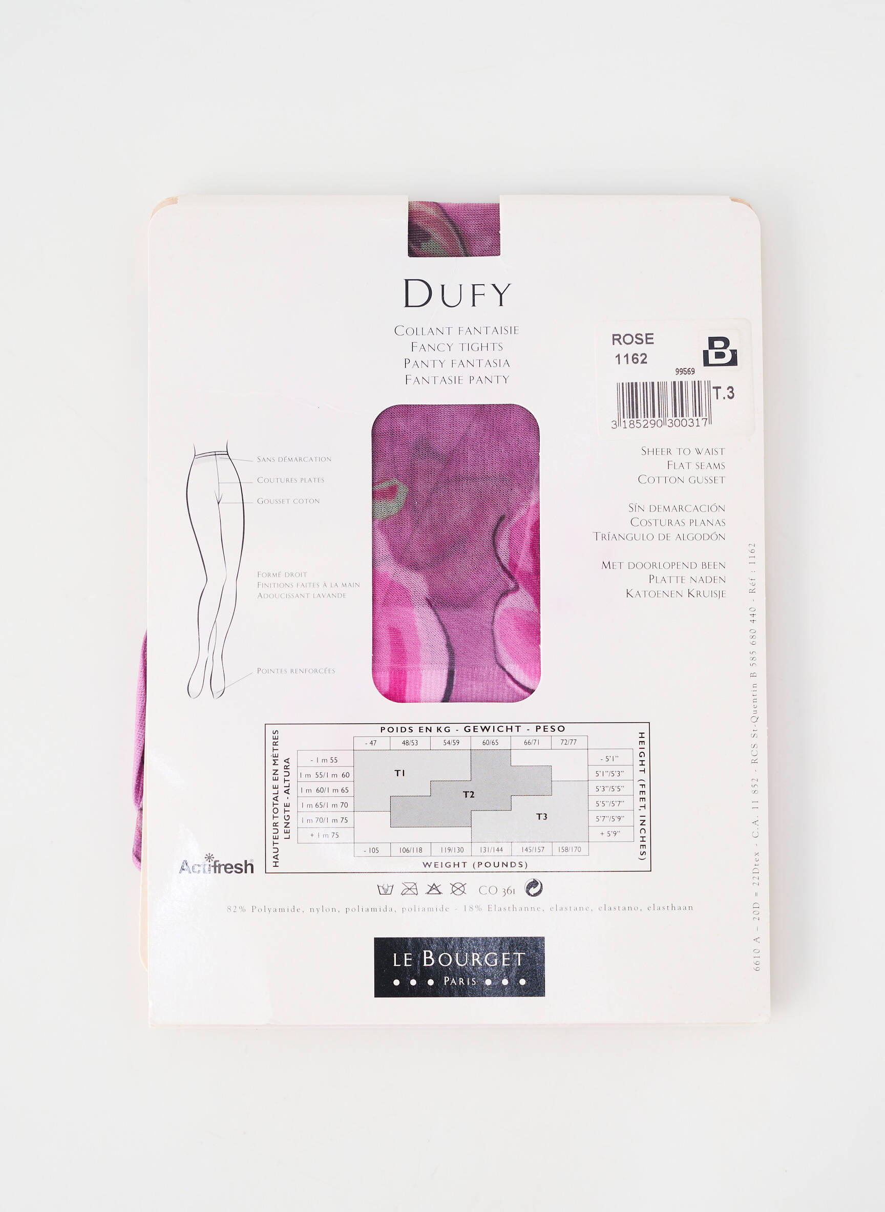 Kojinės tamprumas violetinis LE BOURGET moteris