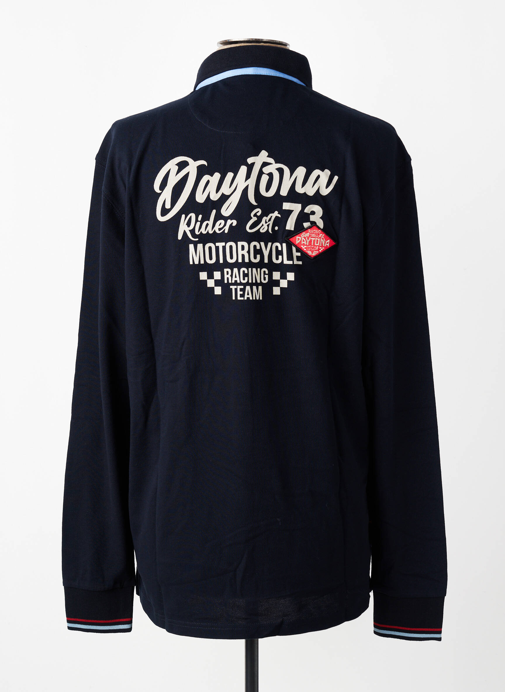 Polo ilgos rankovės ilgos rankovės juodas DAYTONA vyras
