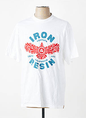 T-marškinys bio trumpas rankovės baltas IRON AND RESIN vyras