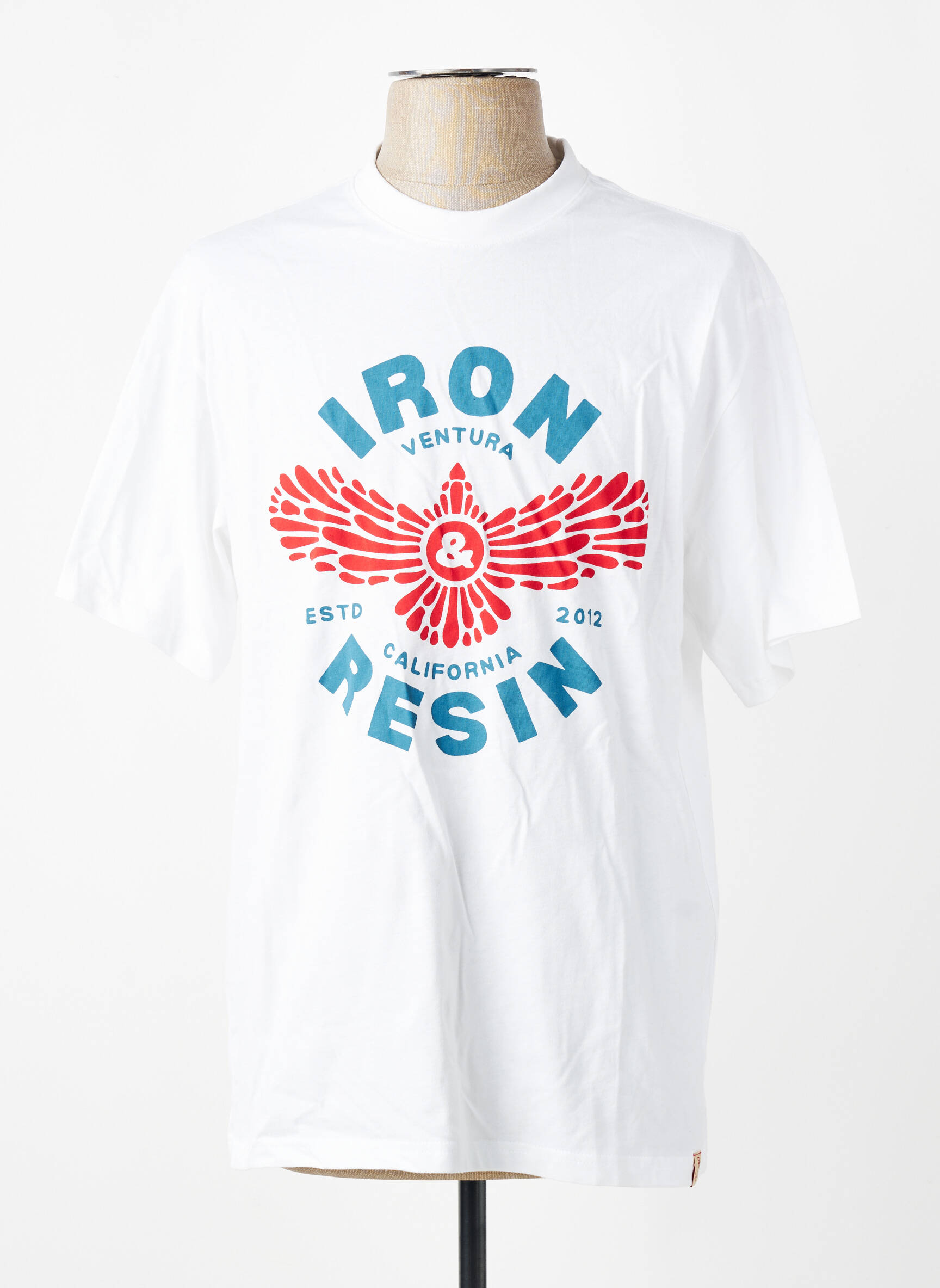 T-marškinys bio trumpas rankovės baltas IRON AND RESIN vyras