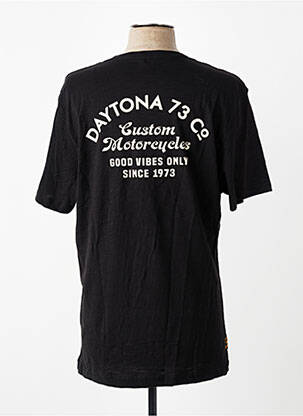 T-marškinys tiesi kirpimas trumpas rankovės juodas DAYTONA vyras