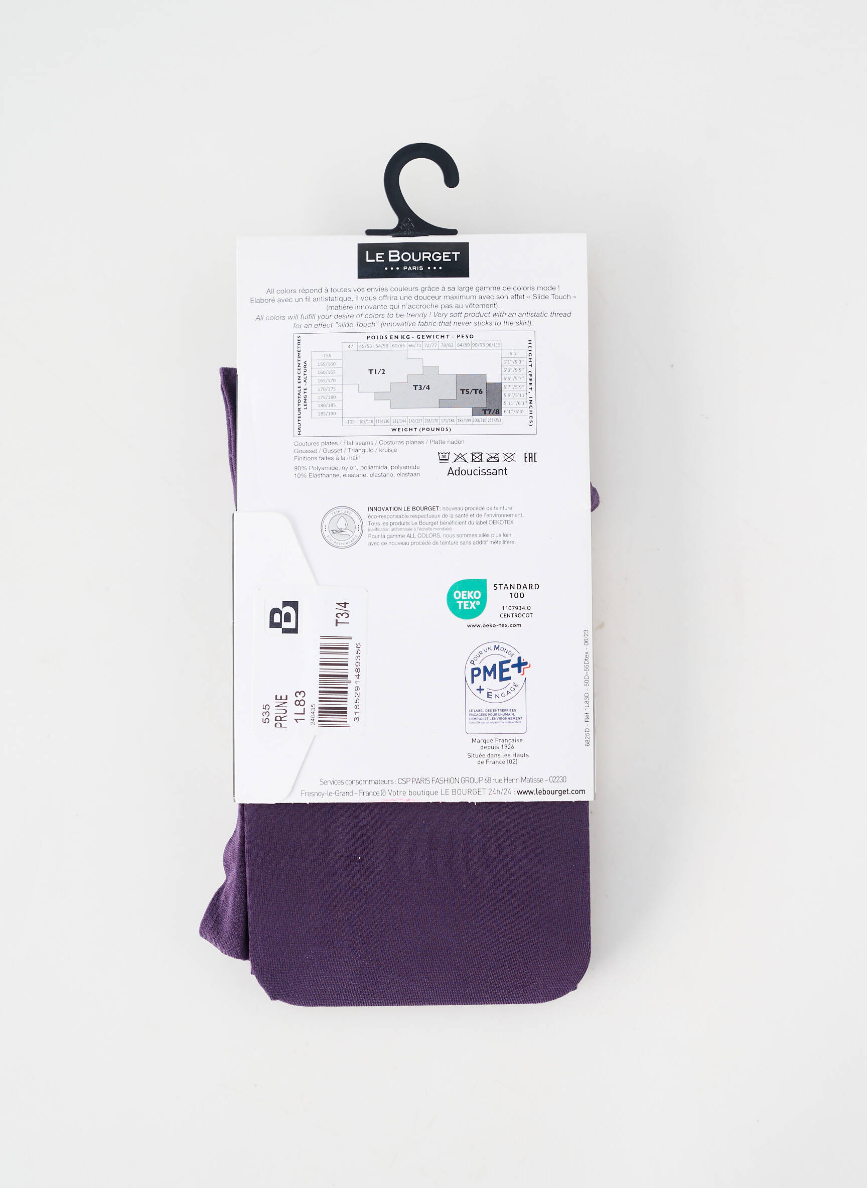Kojinės tamprumas violetinis LE BOURGET moteris
