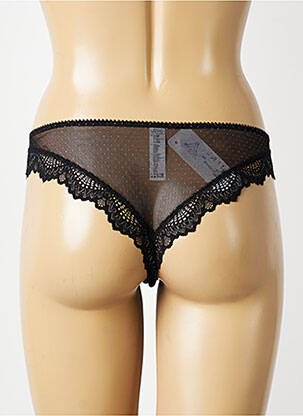 Tanga satino efektas juodas ANTIGEL moteris
