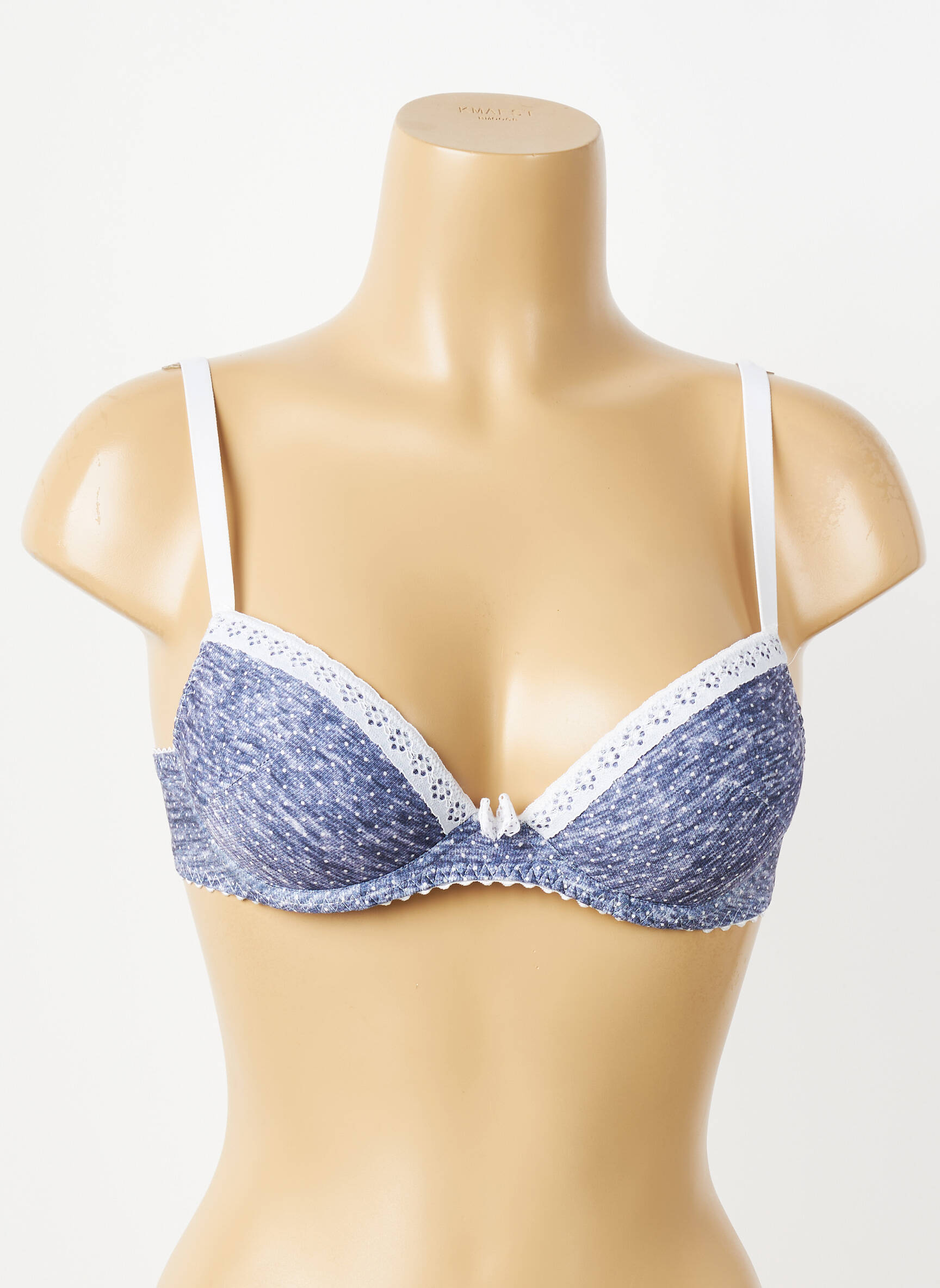 Liemenėlė push-up liemenėlė su aukštu palaikymu push-up liemenėlė su aukštu palaikymu mėlyna ANTIGEL moteris