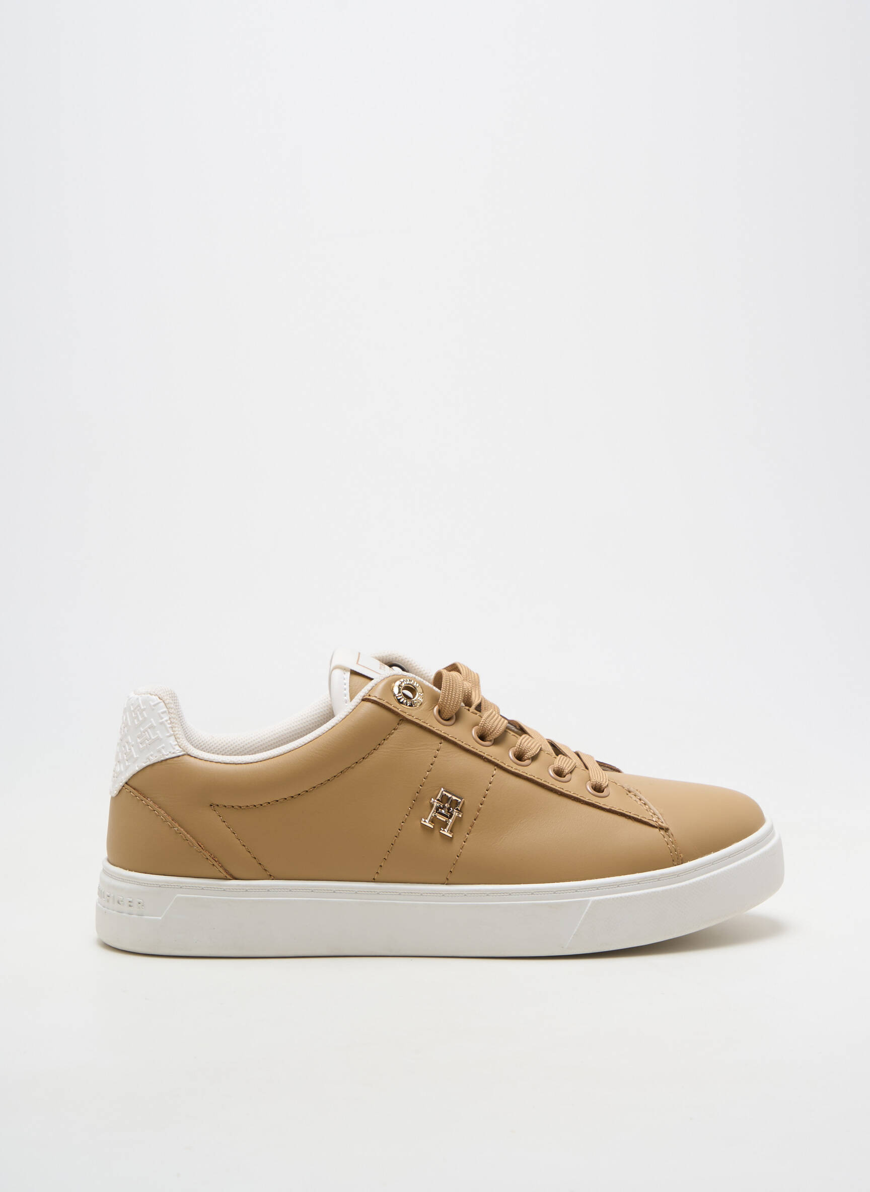 Bėgimo bateliai lygus medžiaga plokščias kulnas iki 3 cm rudas TOMMY HILFIGER moteris
