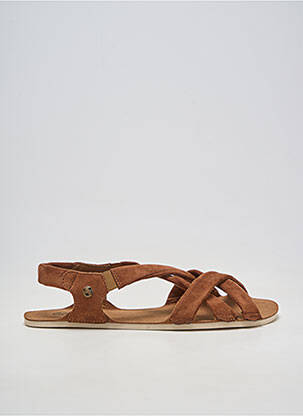 Sandalai/nu pėdos lygus medžiaga plokščias kulnas iki 3 cm rudas ZAPATO FEROZ moteris