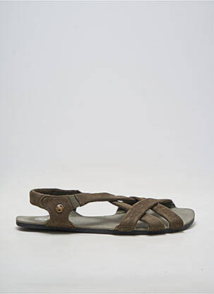 Sandalai/nu pėdos lygus medžiaga plokščias kulnas iki 3 cm žalias ZAPATO FEROZ moteris