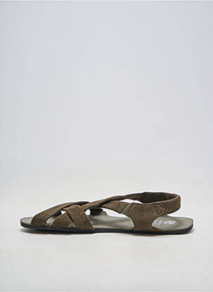 Sandalai/nu pėdos lygus medžiaga plokščias kulnas iki 3 cm žalias ZAPATO FEROZ moteris