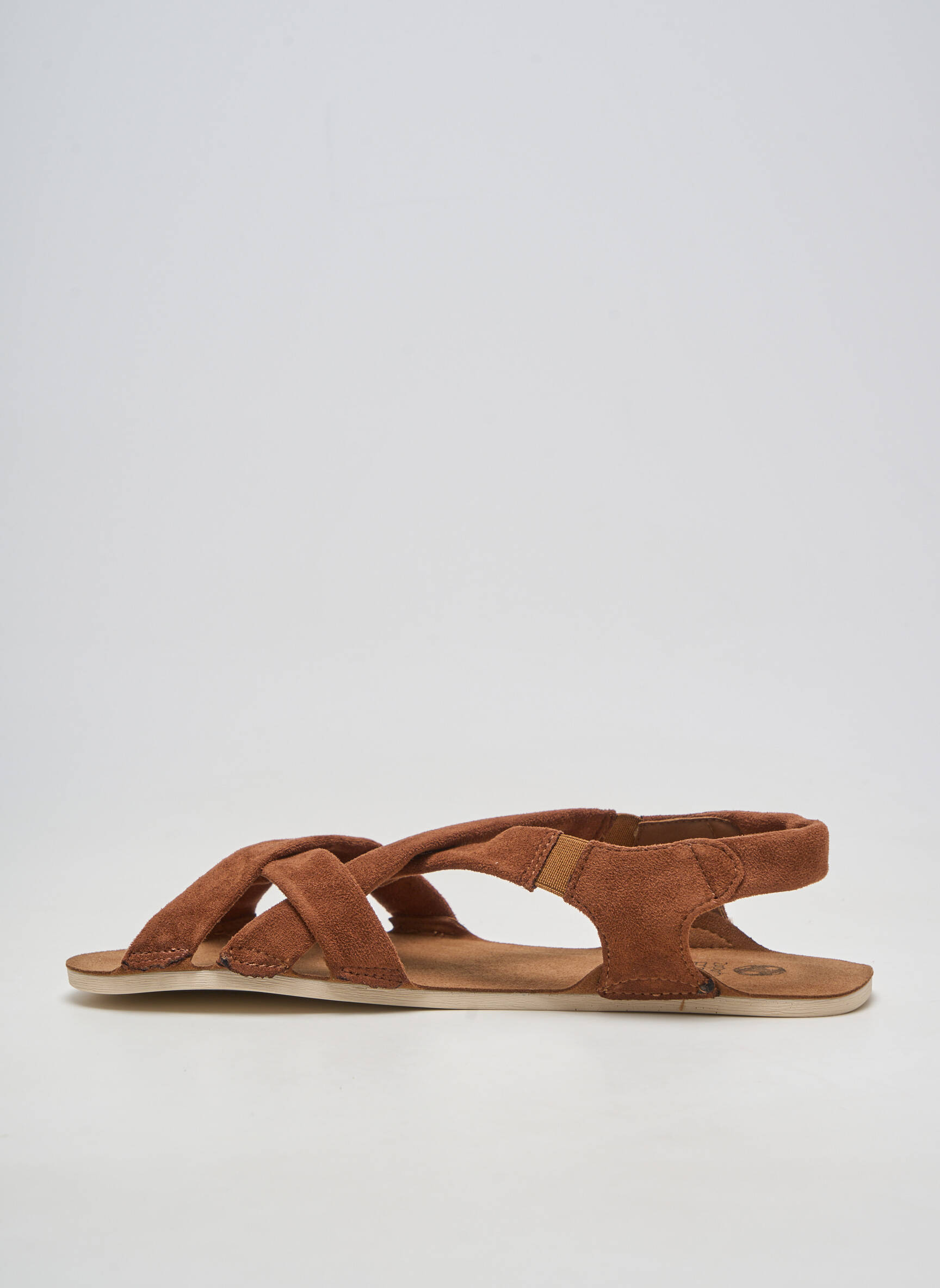Sandalai/nu pėdos lygus medžiaga plokščias kulnas iki 3 cm rudas ZAPATO FEROZ moteris