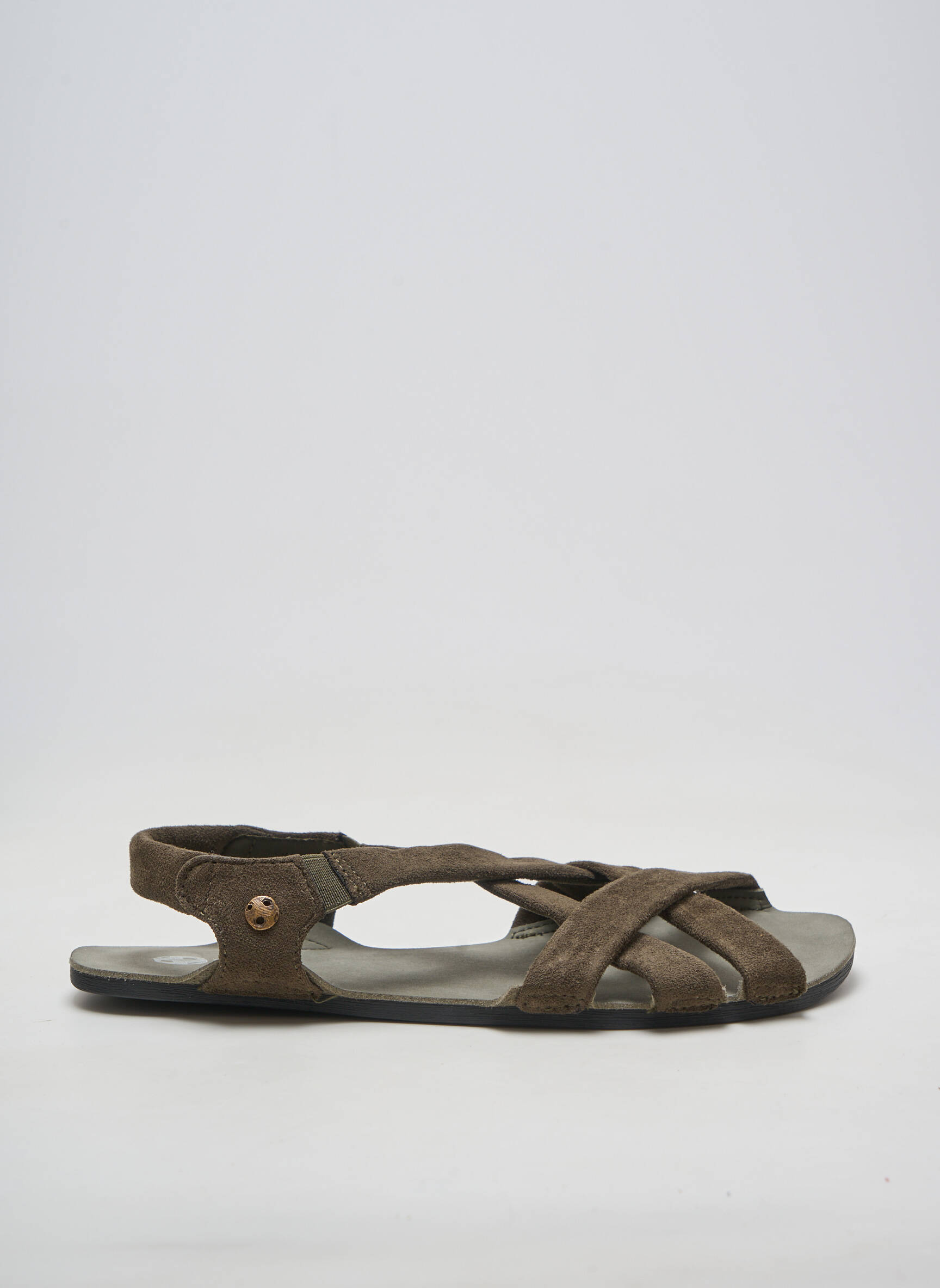Sandalai/nu pėdos lygus medžiaga plokščias kulnas iki 3 cm žalias ZAPATO FEROZ moteris