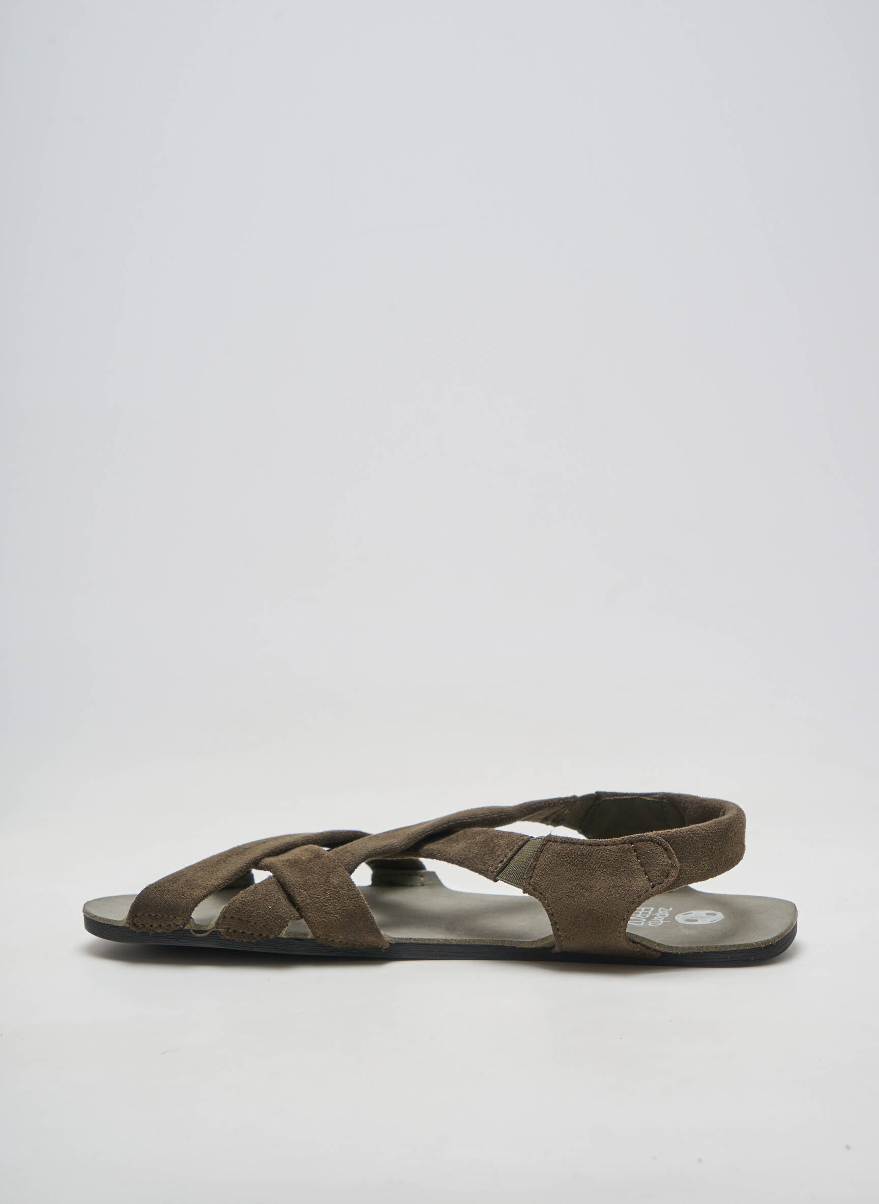 Sandalai/nu pėdos lygus medžiaga plokščias kulnas iki 3 cm žalias ZAPATO FEROZ moteris