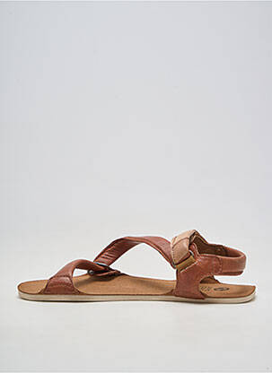 Sandalai/nu pėdos lygus medžiaga plokščias kulnas iki 3 cm rudas ZAPATO FEROZ moteris