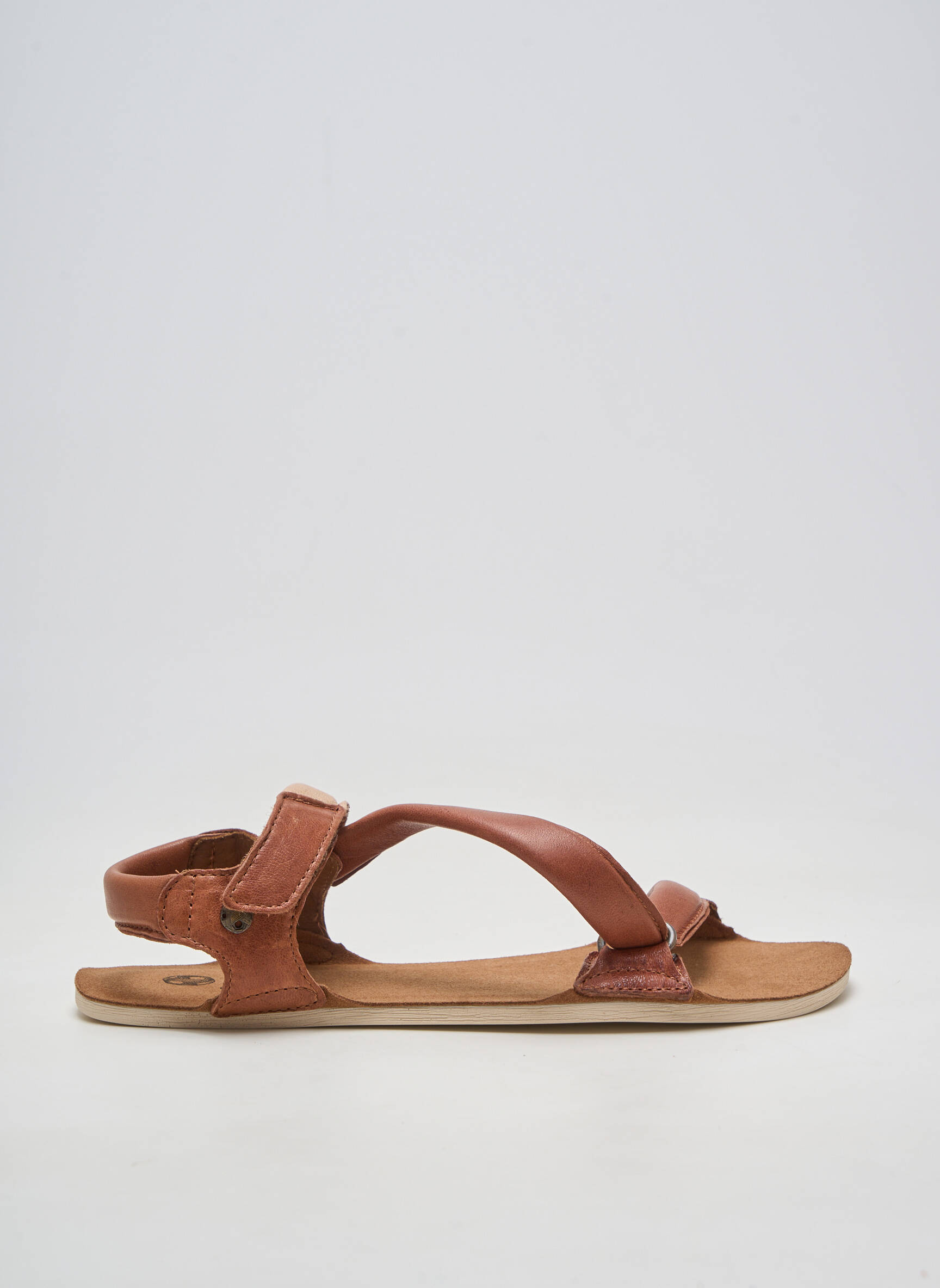 Sandalai/nu pėdos lygus medžiaga plokščias kulnas iki 3 cm rudas ZAPATO FEROZ moteris