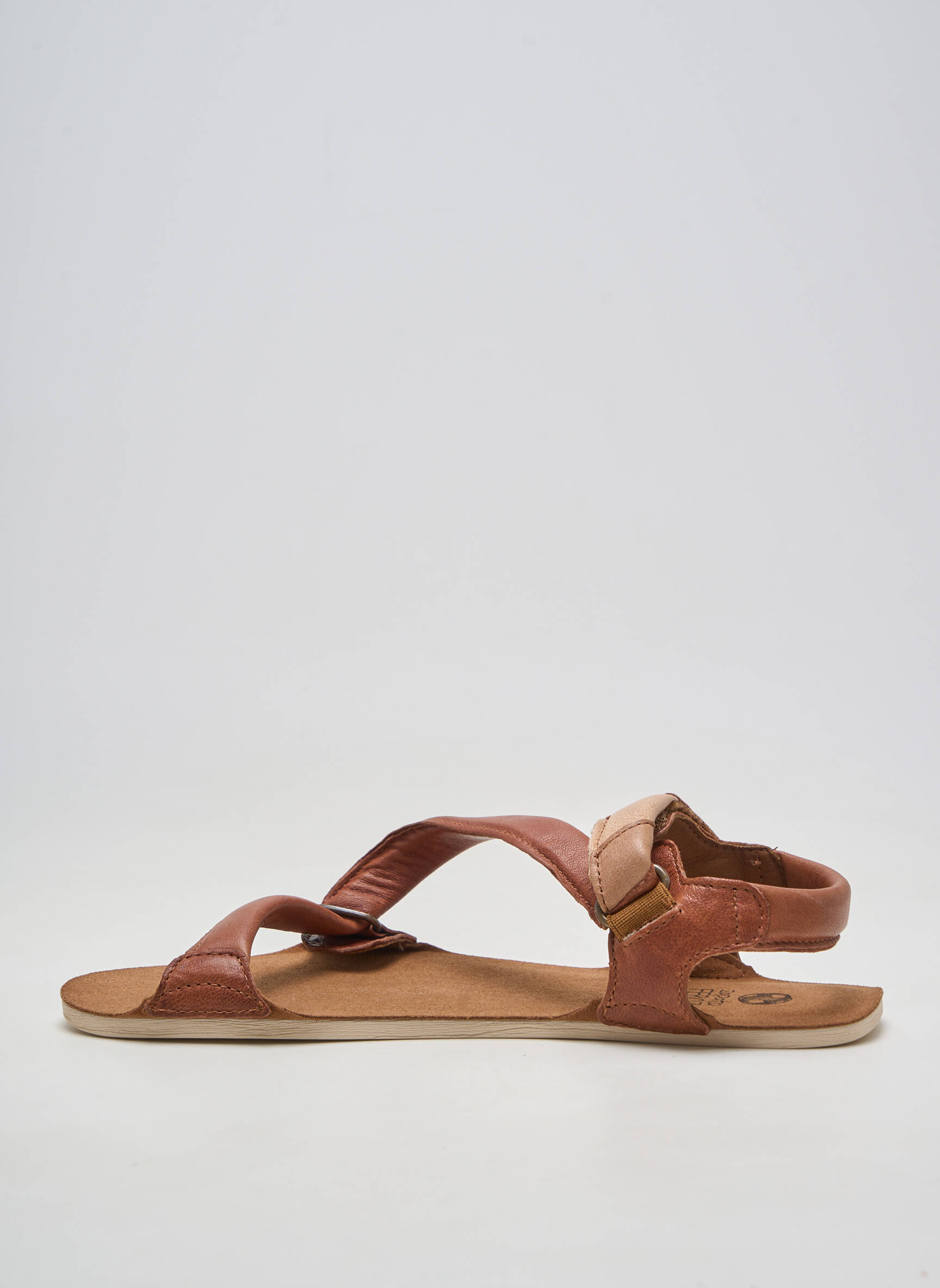 Sandalai/nu pėdos lygus medžiaga plokščias kulnas iki 3 cm rudas ZAPATO FEROZ moteris