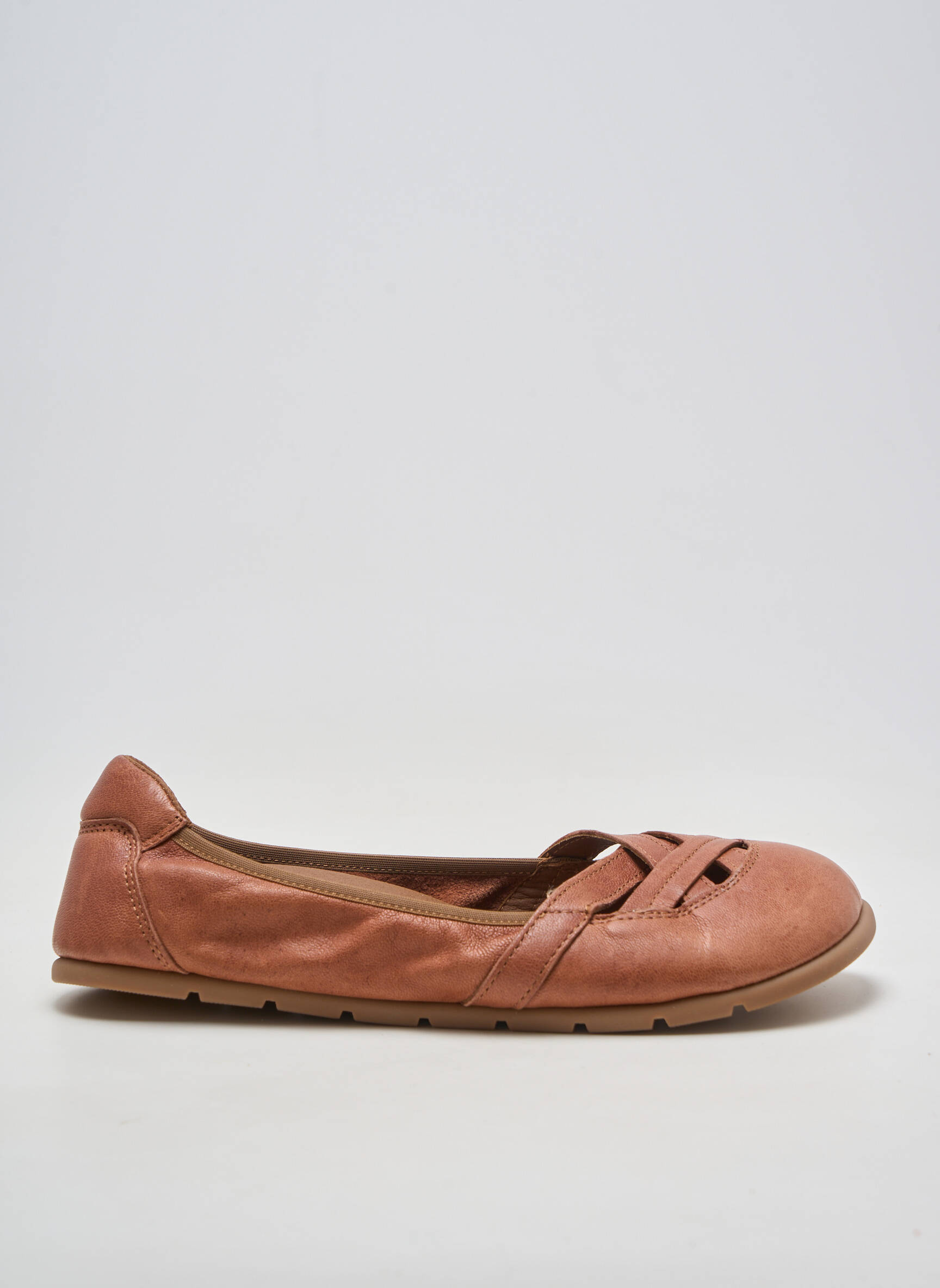 Balerinos lygus medžiaga plokščias kulnas iki 3 cm rudas ZAPATO FEROZ moteris