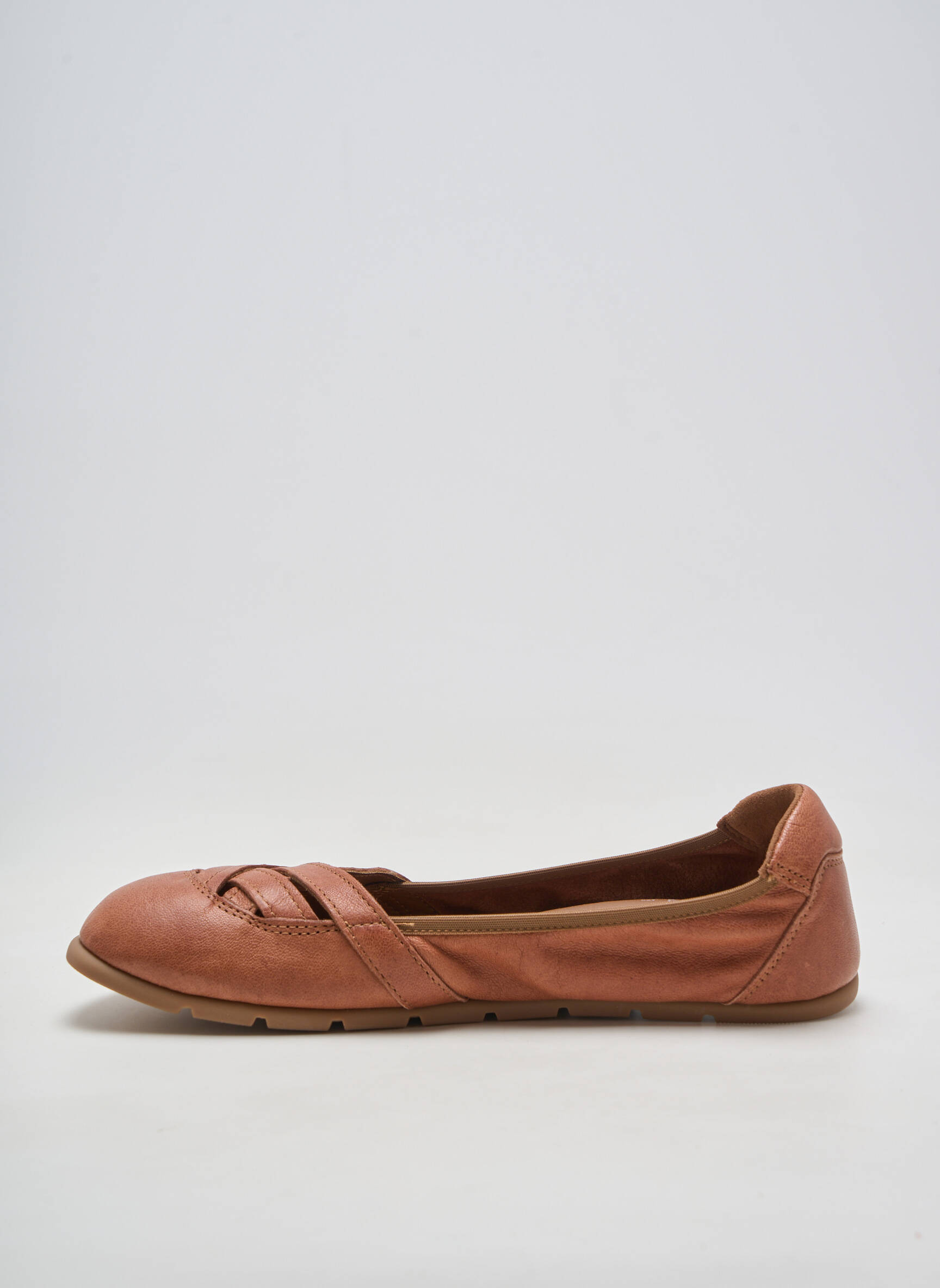 Balerinos lygus medžiaga plokščias kulnas iki 3 cm rudas ZAPATO FEROZ moteris