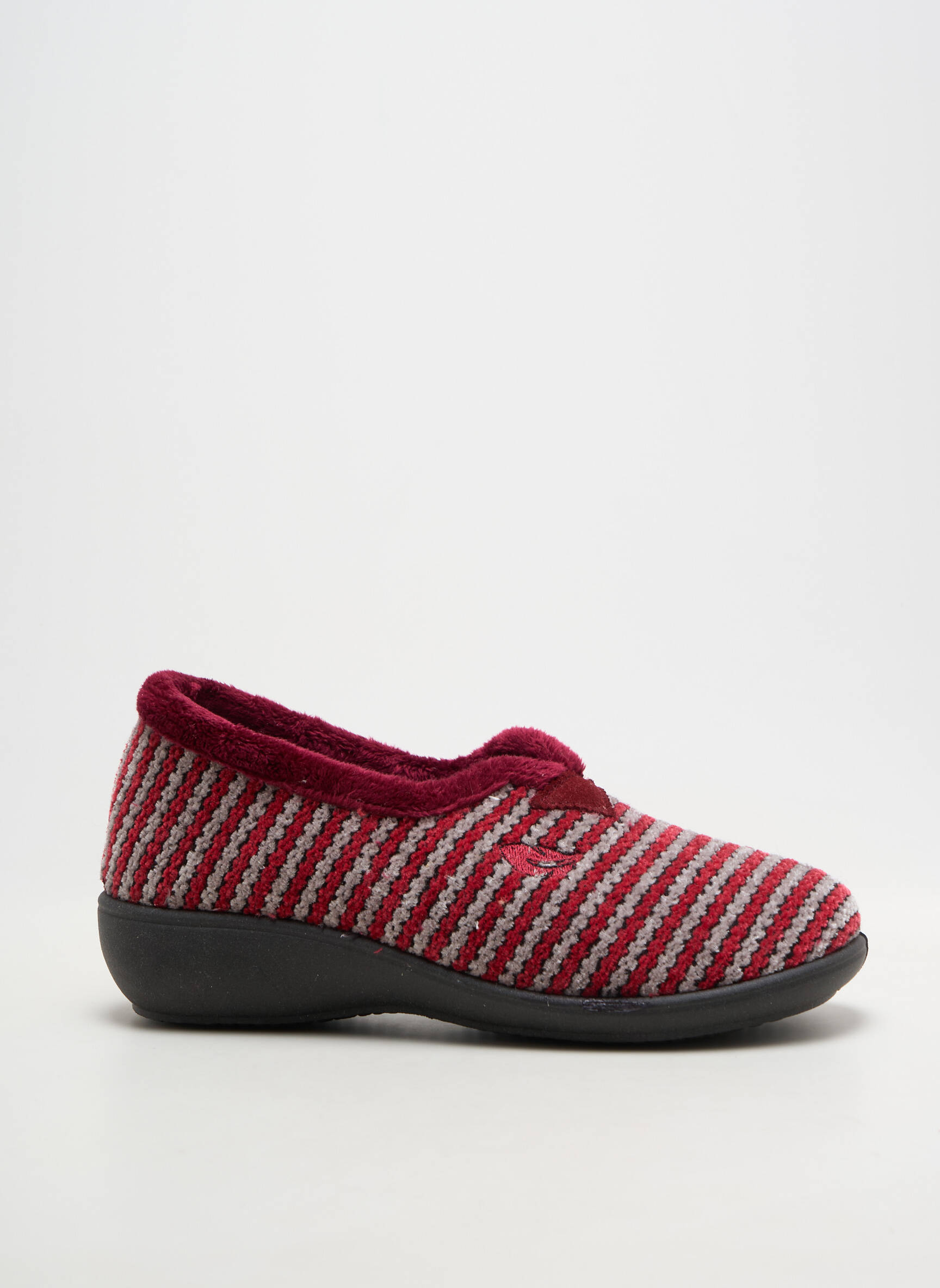 Bateliai/pantofliai aksomo audimas plokščias kulnas iki 3 cm raudona ROAL moteris