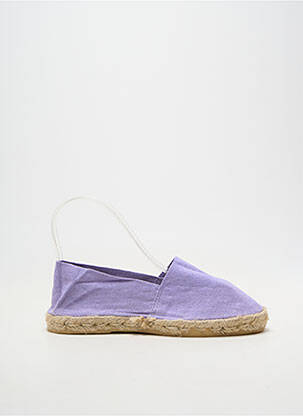 Espadrilės apvalus mygtukas plokščias kulnas iki 3 cm violetinis LA MAISON DE L'ESPADRILLE moteris