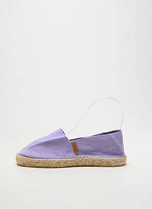 Espadrilės apvalus mygtukas plokščias kulnas iki 3 cm violetinis LA MAISON DE L'ESPADRILLE moteris
