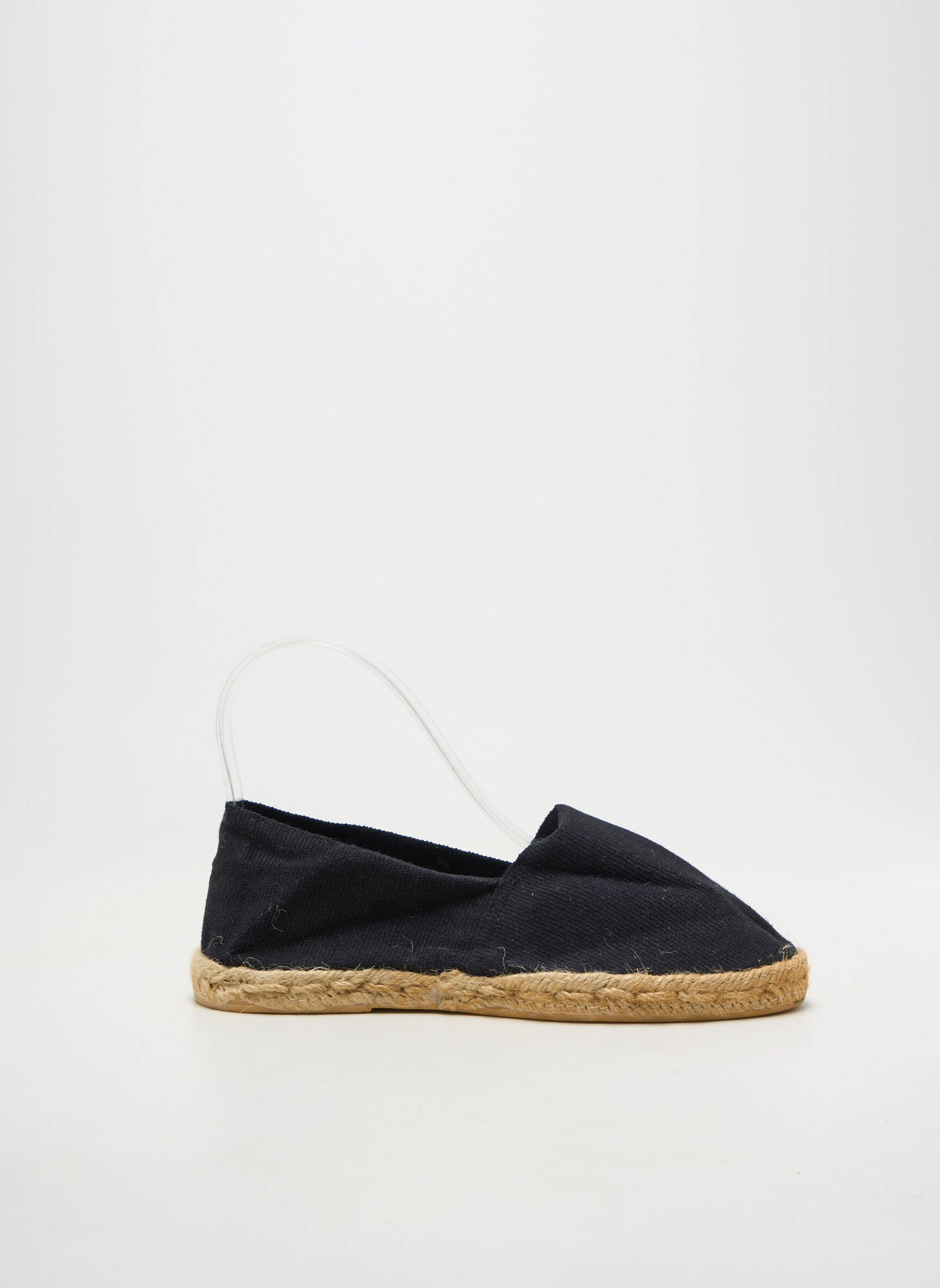 Espadrilės apvalus mygtukas plokščias kulnas iki 3 cm juodas LA MAISON DE L'ESPADRILLE moteris