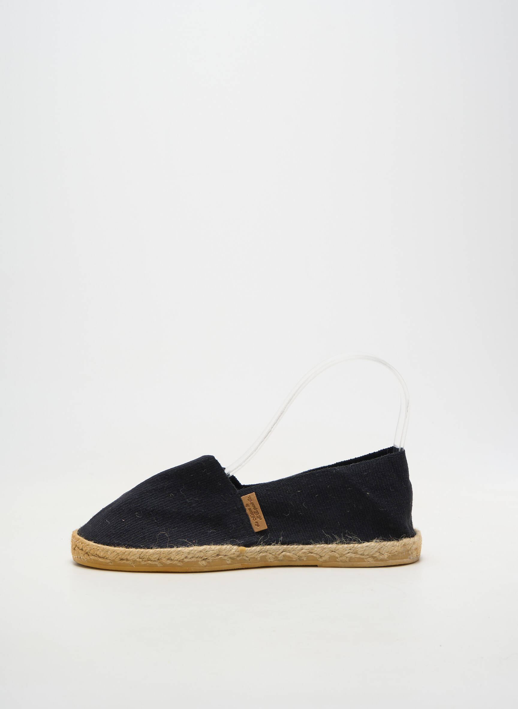 Espadrilės apvalus mygtukas plokščias kulnas iki 3 cm juodas LA MAISON DE L'ESPADRILLE moteris