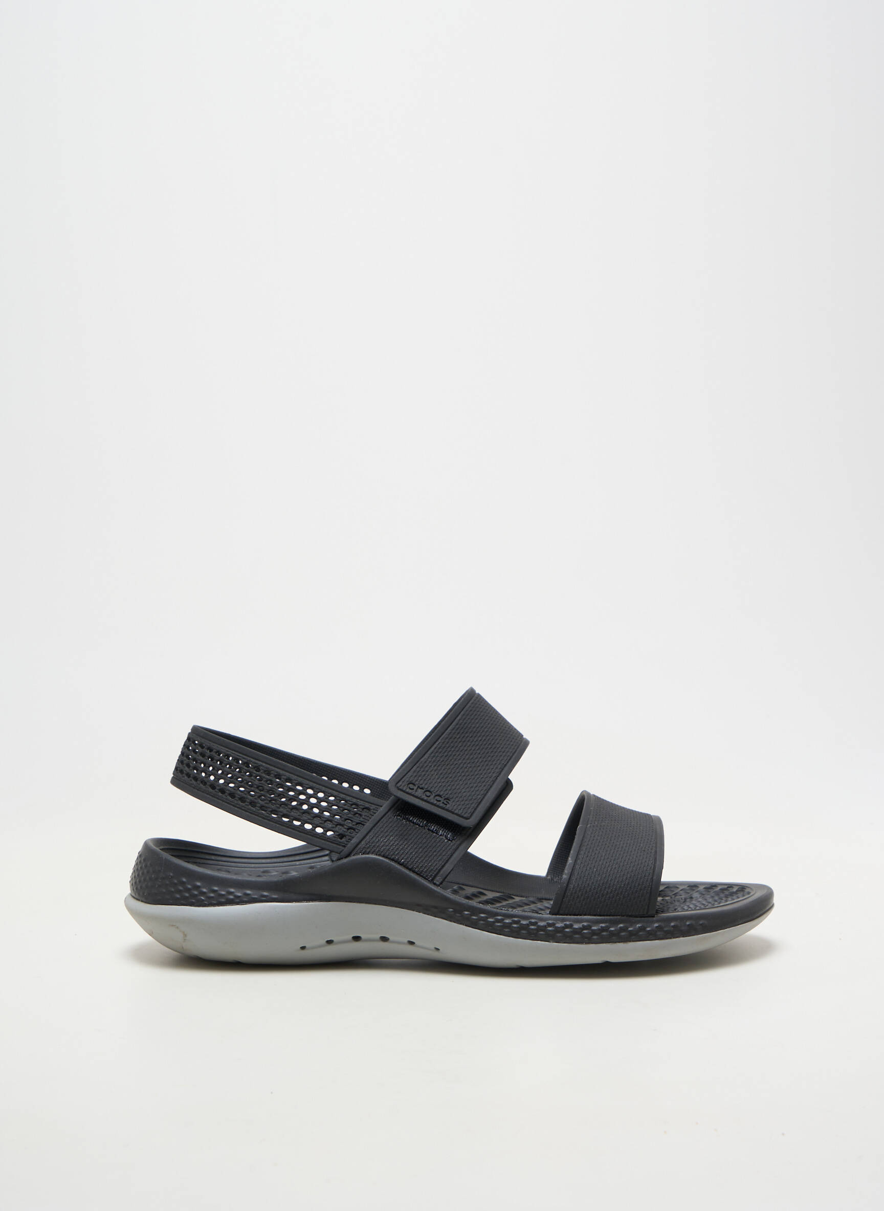 Sandalai/nu pėdos plokščias kulnas iki 3 cm juodas CROCS moteris