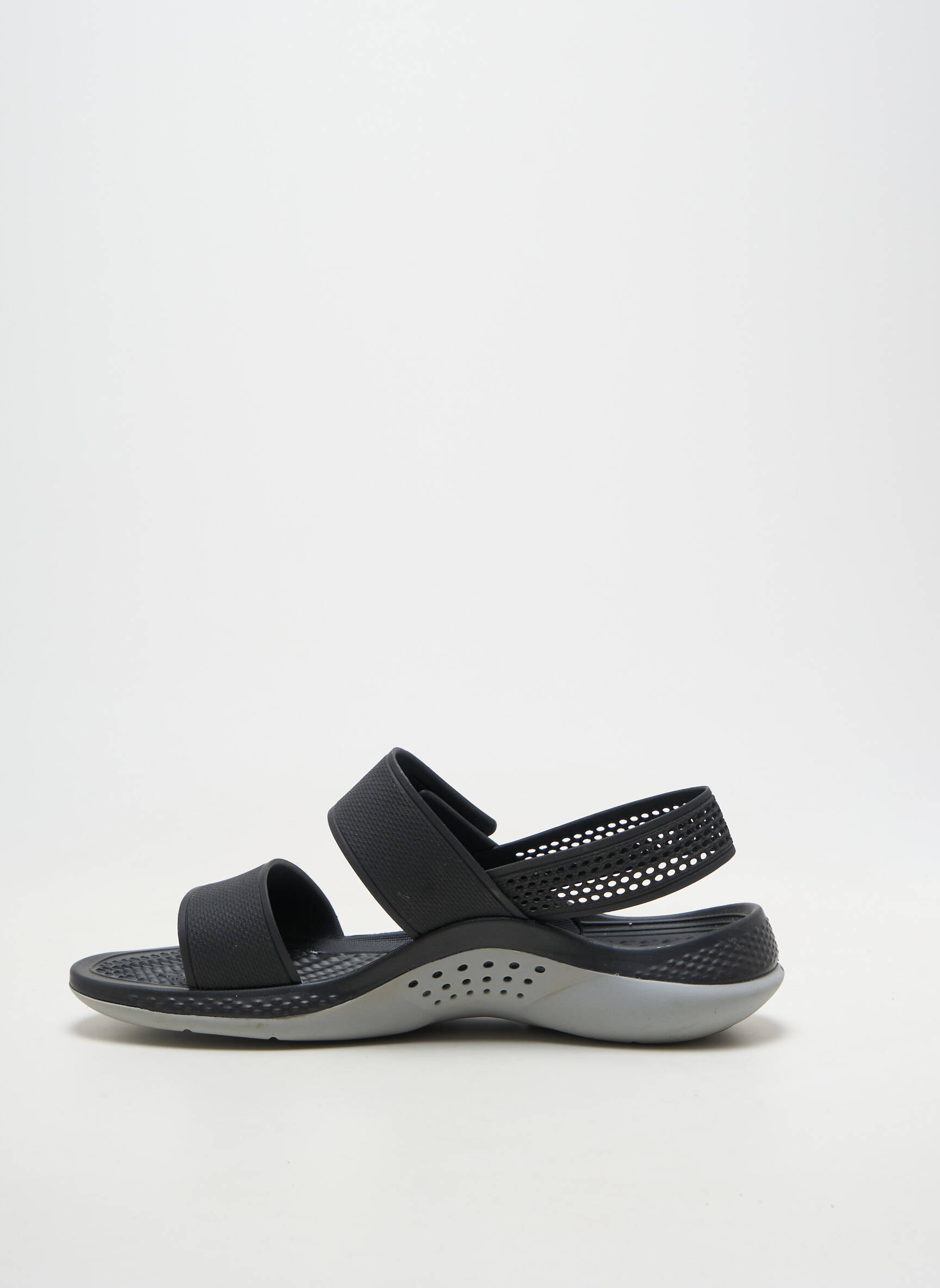 Sandalai/nu pėdos plokščias kulnas iki 3 cm juodas CROCS moteris
